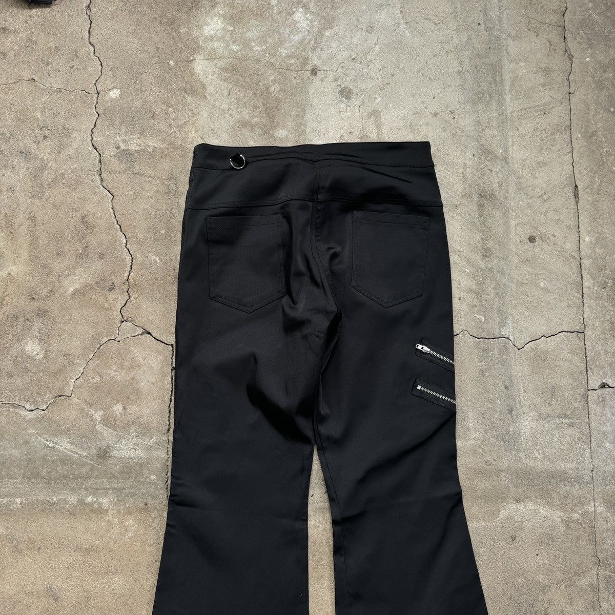 Seditionaries Vintage Y2K Clockhouse Grunge Flared Nylon Pants Size 26" / US 2 / IT 38 - 6 Thumbnail