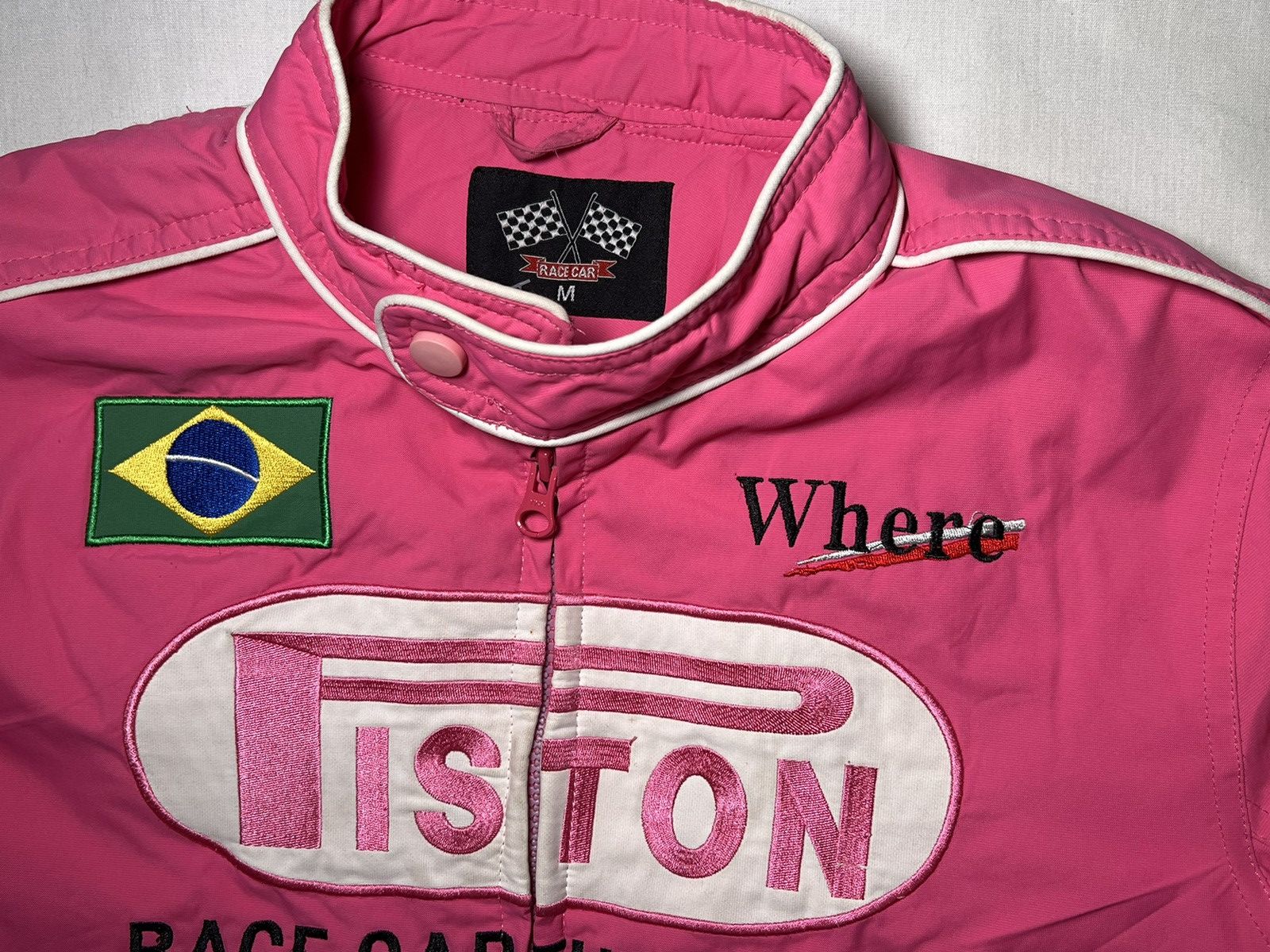 Vintage Vintage racing F1 Fiston Brasil nylon jacket NASCAR Size US XXS / EU 40 - 6 Thumbnail