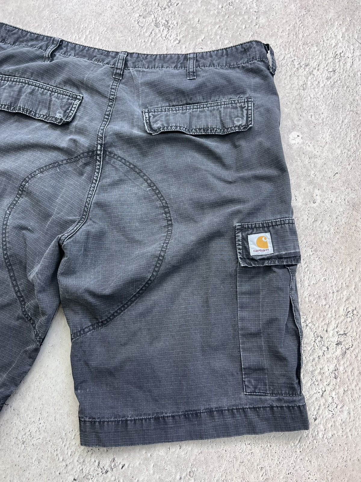 Carhartt × Vintage Carhartt Shorts Carpenter cargo faded Work Shorts Y2K Size US 38 / EU 54 - 9 Thumbnail