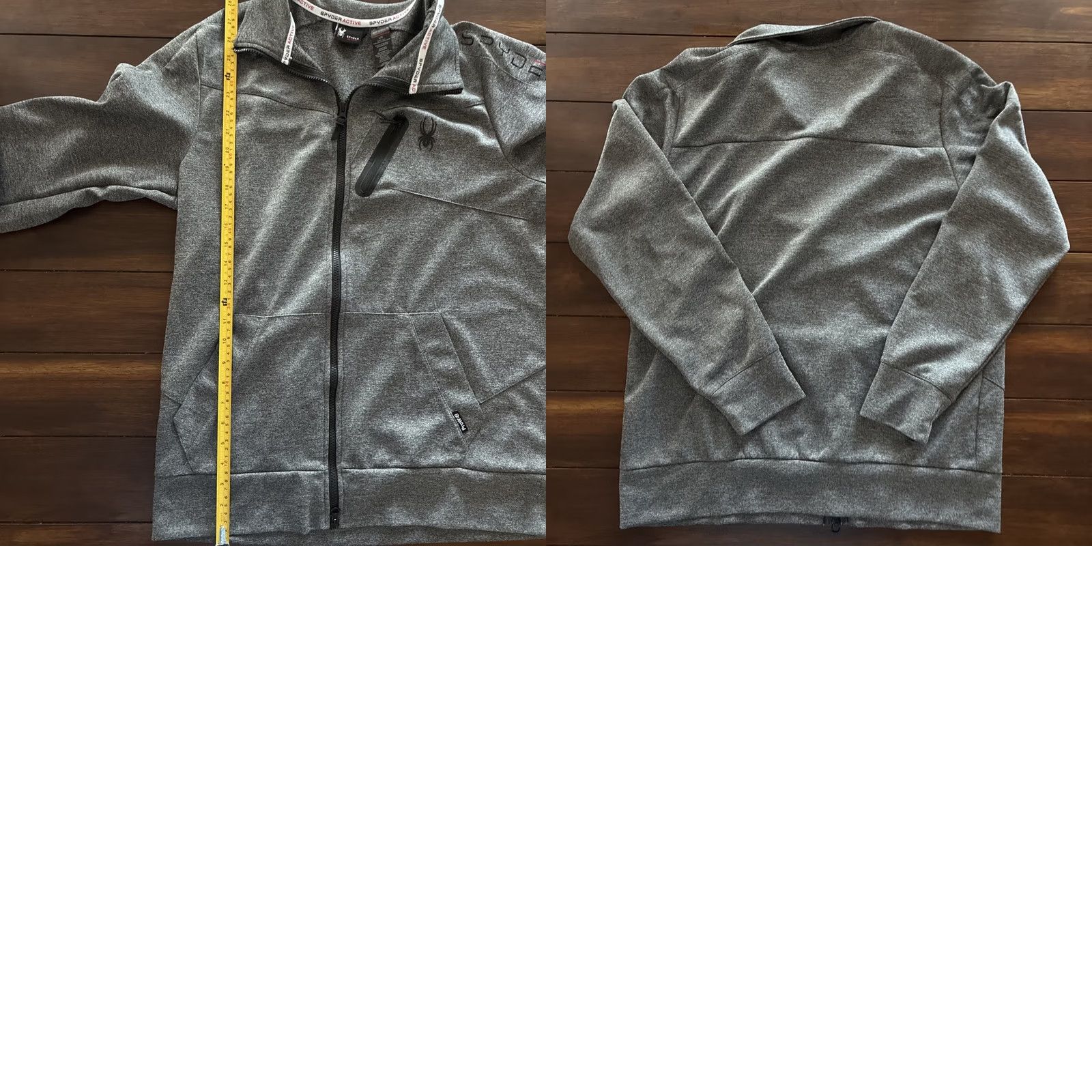 Spyder Spyder Active Jacket Mens Large Gray Full Zip Pockets Logo Size US L / EU 52-54 / 3 - 8 Thumbnail