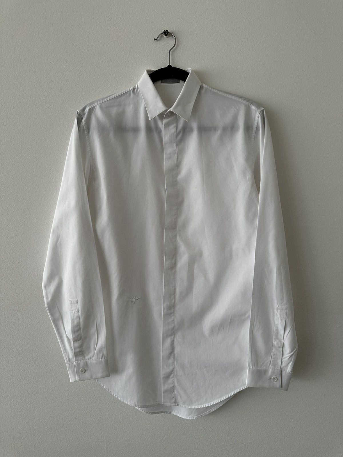 Dior SS06 White Cotton Poplin Shirt Bee Embroidery sz 37 Size US S / EU 44-46 / 1 - 2 Thumbnail