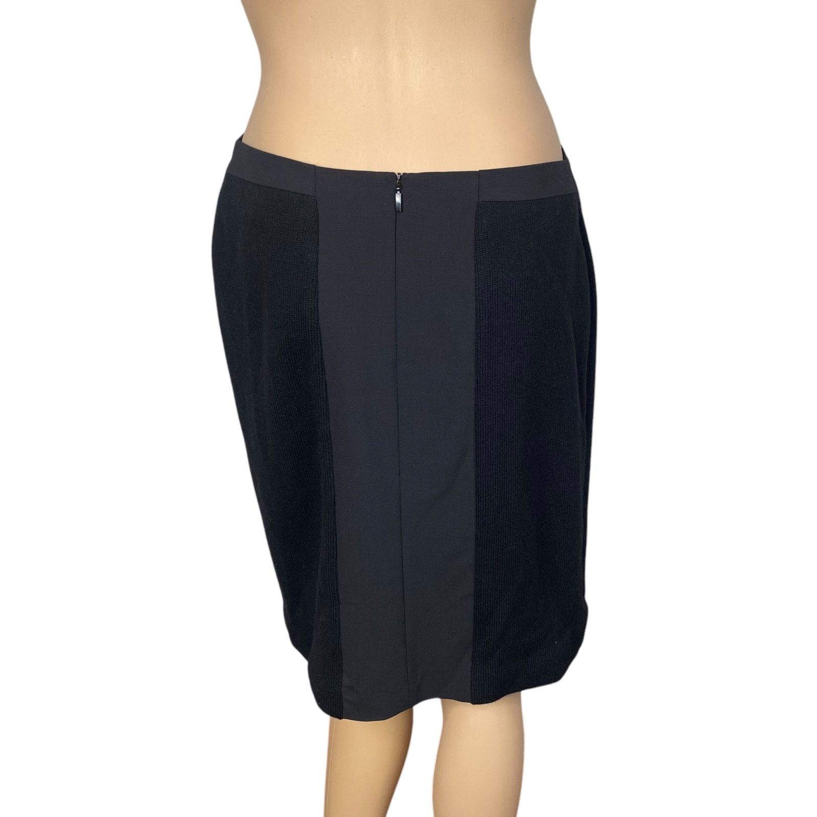 Hugo Boss Hugo Boss Valbone Black Mixed Classic Pencil Skirt SZ 6 Size 28" / US 6 / IT 42 - 5 Thumbnail