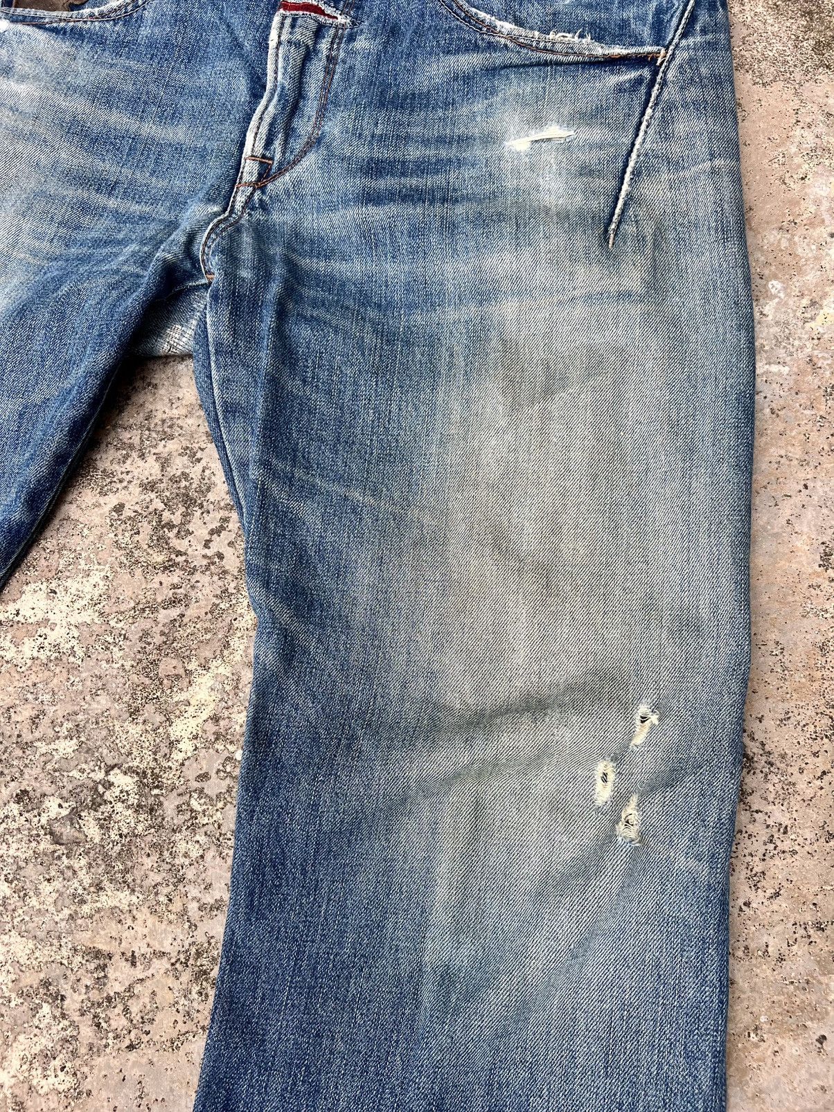 Marithe + Francois Girbaud Vintage MFG Distressed Low Rise Flared Jeans Size US 36 / EU 52 - 8 Thumbnail