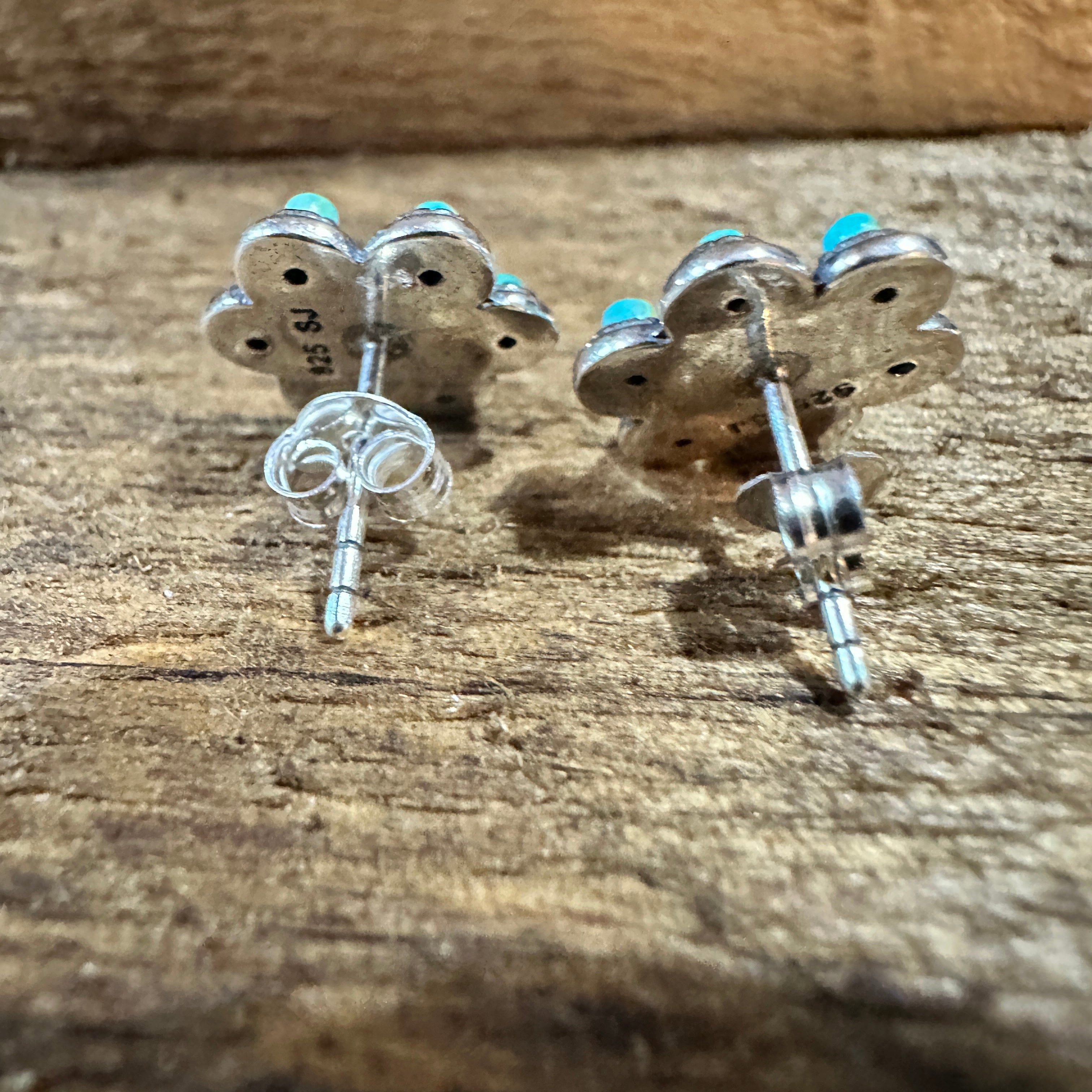 Other Iris Blossom Turquoise Silver Studs Size ONE SIZE - 8 Thumbnail
