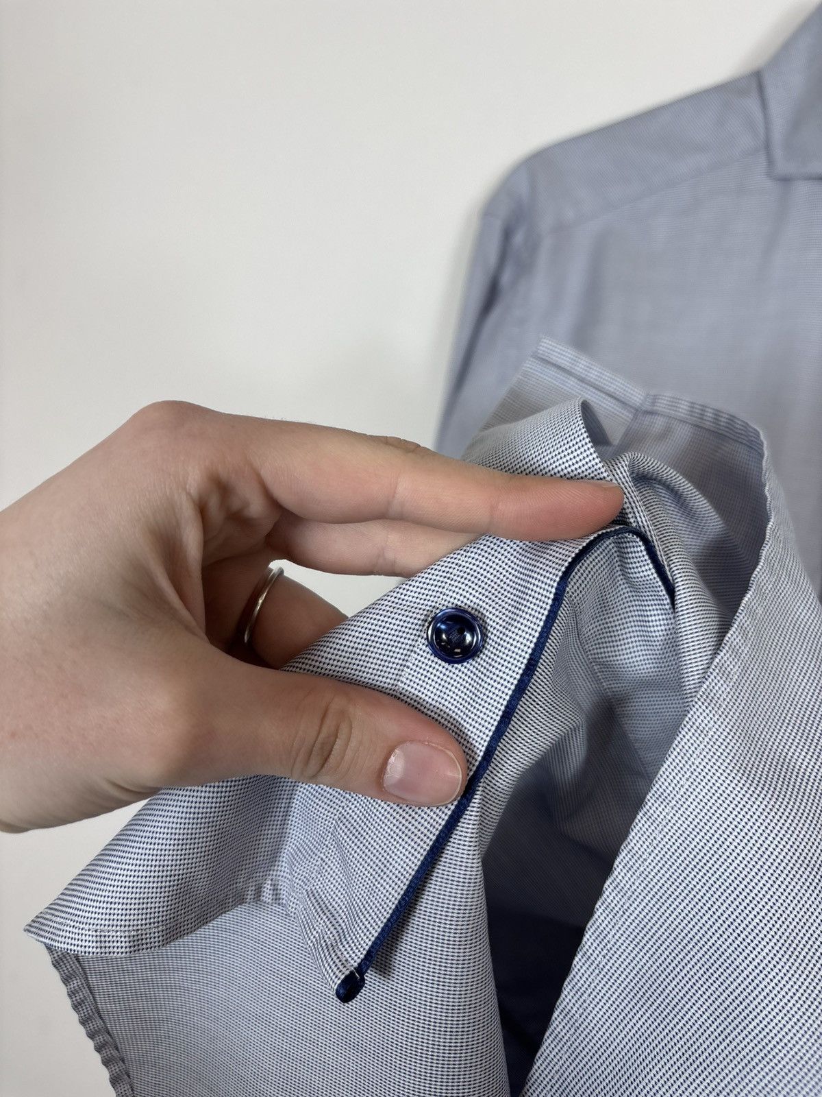 Eton Eton Men’s Slim Fit Light Blue Button Up Dress Shirt Size US M / EU 48-50 / 2 - 11 Thumbnail