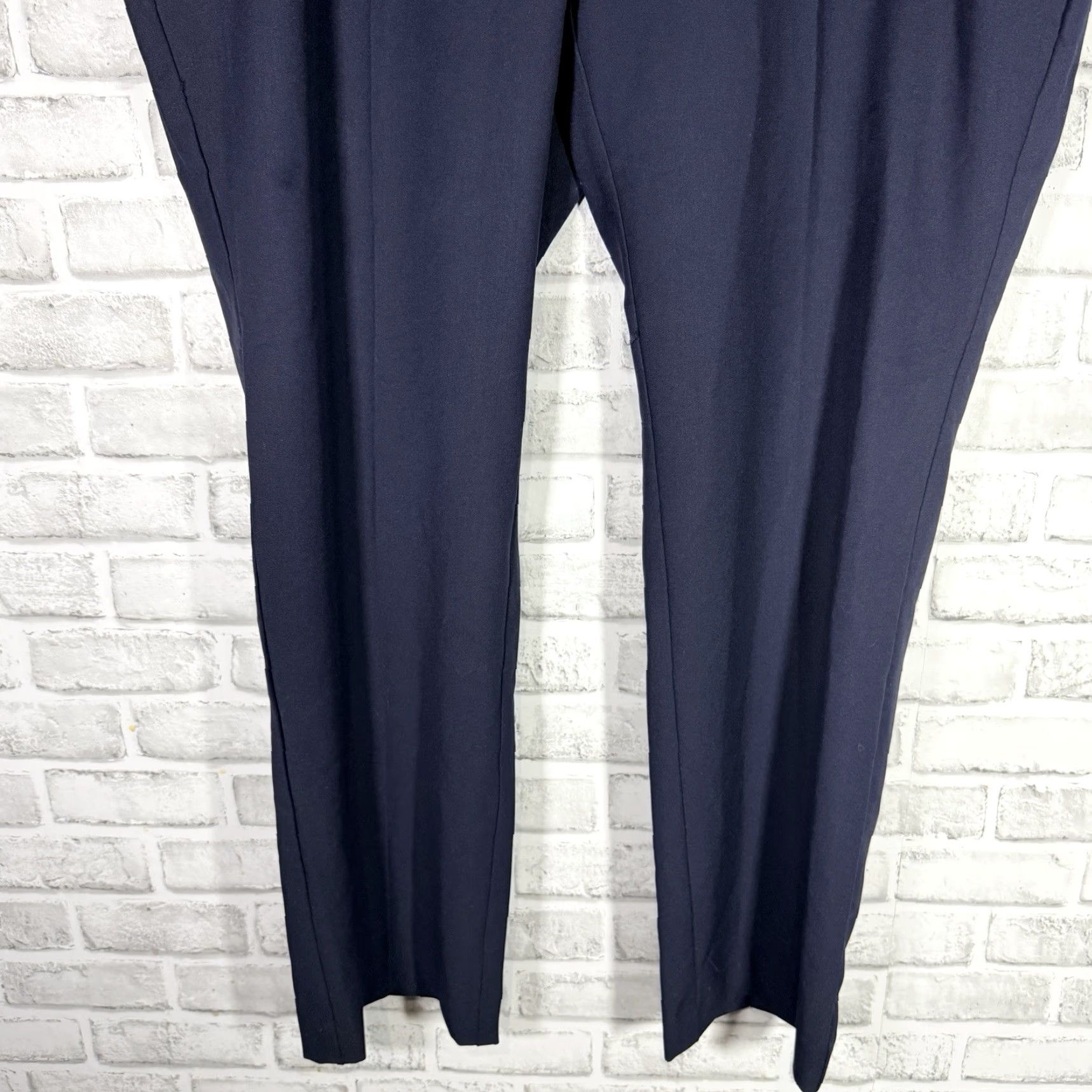 Vintage Lane Bryant Polyester Blend Dress Pants NWT The Perfect Drape Straight Mid Rise Womens 20 Denim Blue Casual Pants Size ONE SIZE - 3 Thumbnail