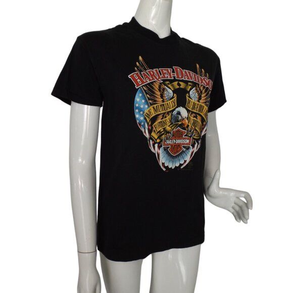 Harley Davidson HOLOUBEK Tshirt, M, Harley Davidson, Eagles/Flags,Vintage 87 Size US M / EU 48-50 / 2 - 3 Thumbnail