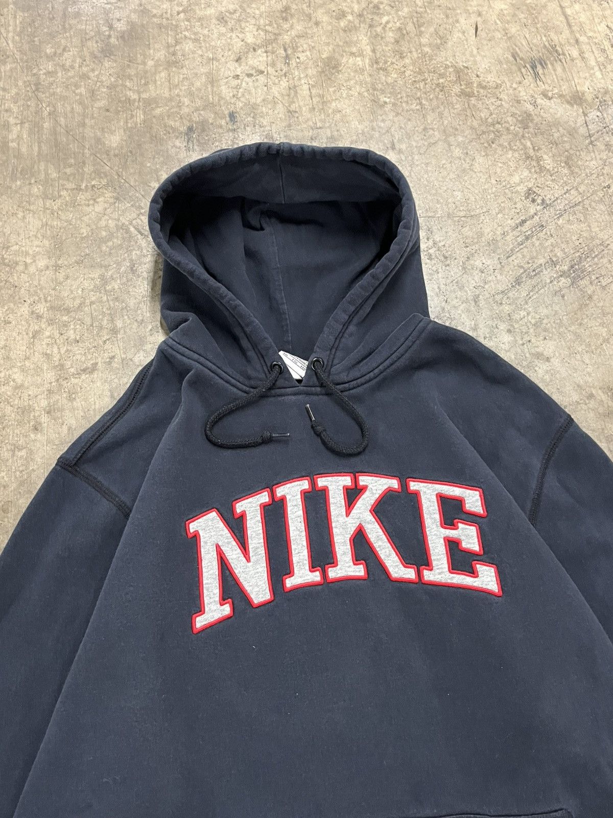 Nike × Vintage Nike spell out boxy fit hoodie streetwear hype rare skater Size US XXL / EU 58 / 5 - 4 Thumbnail