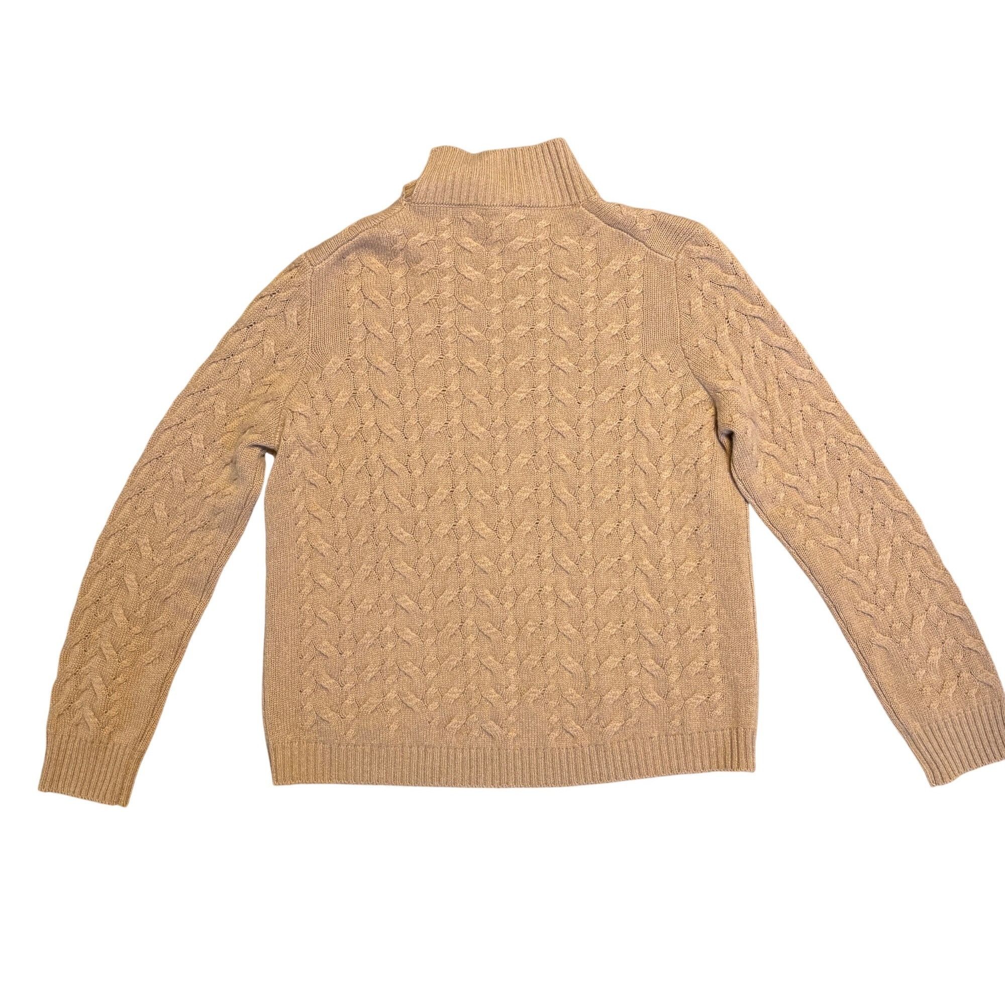 Amina Rubinacci $660 Amina Rubinacci L Cashmere Cable Knit High Neck Pullove Size L / US 10 / IT 46 - 3 Thumbnail