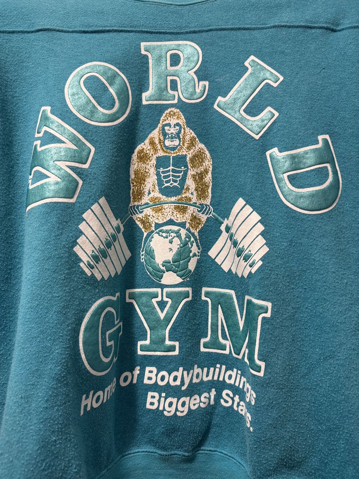 Vintage *RARE* 90s JAPAN WORLD GYM CREWNECK SWEATER GYM FITNESS Size US S / EU 44-46 / 1 - 4 Thumbnail