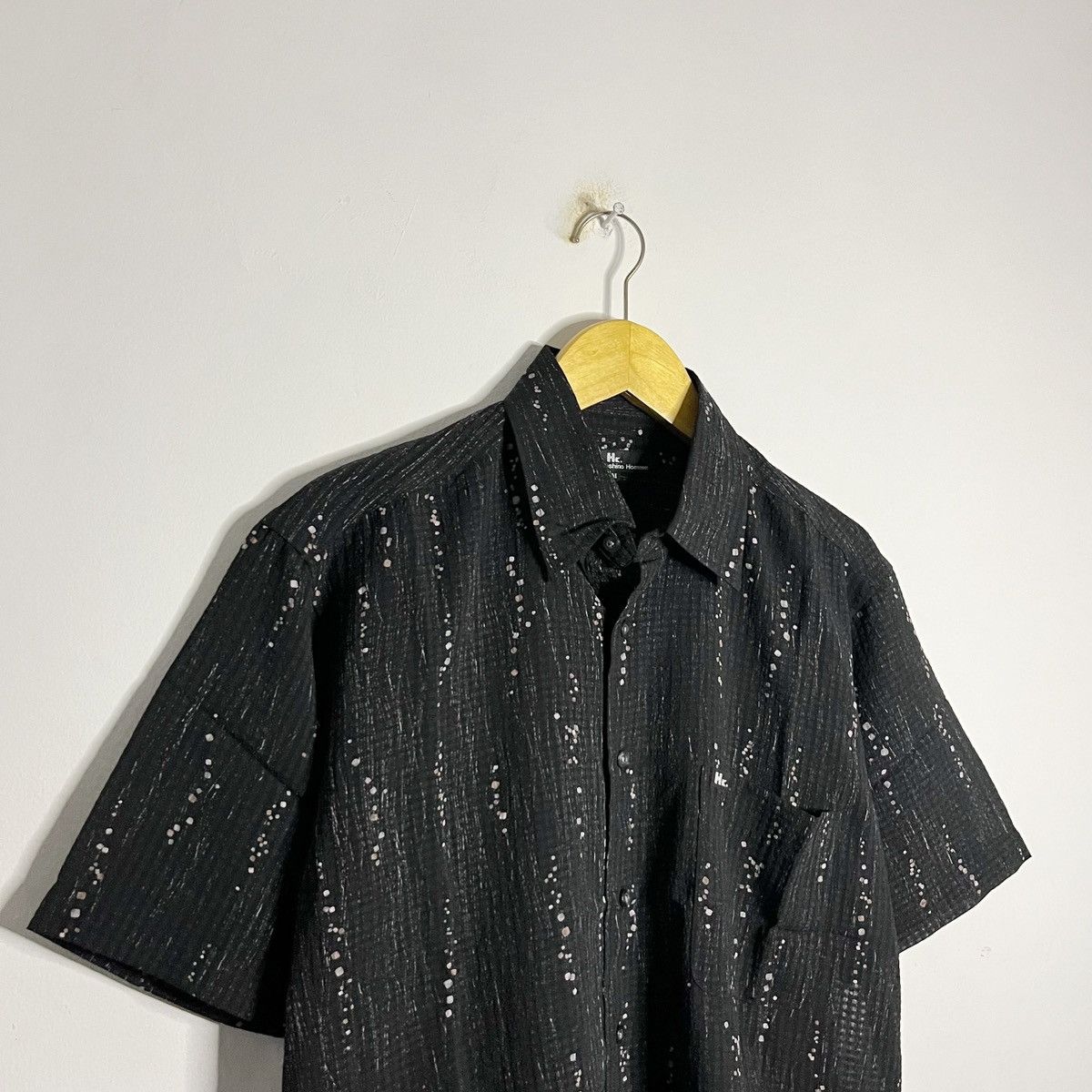 Hiroko Koshino Homme × Issey Miyake × Japanese Brand Hiroko Koshino Homme Black Abstract Speckle Shirt Size US M / EU 48-50 / 2 - 4 Thumbnail