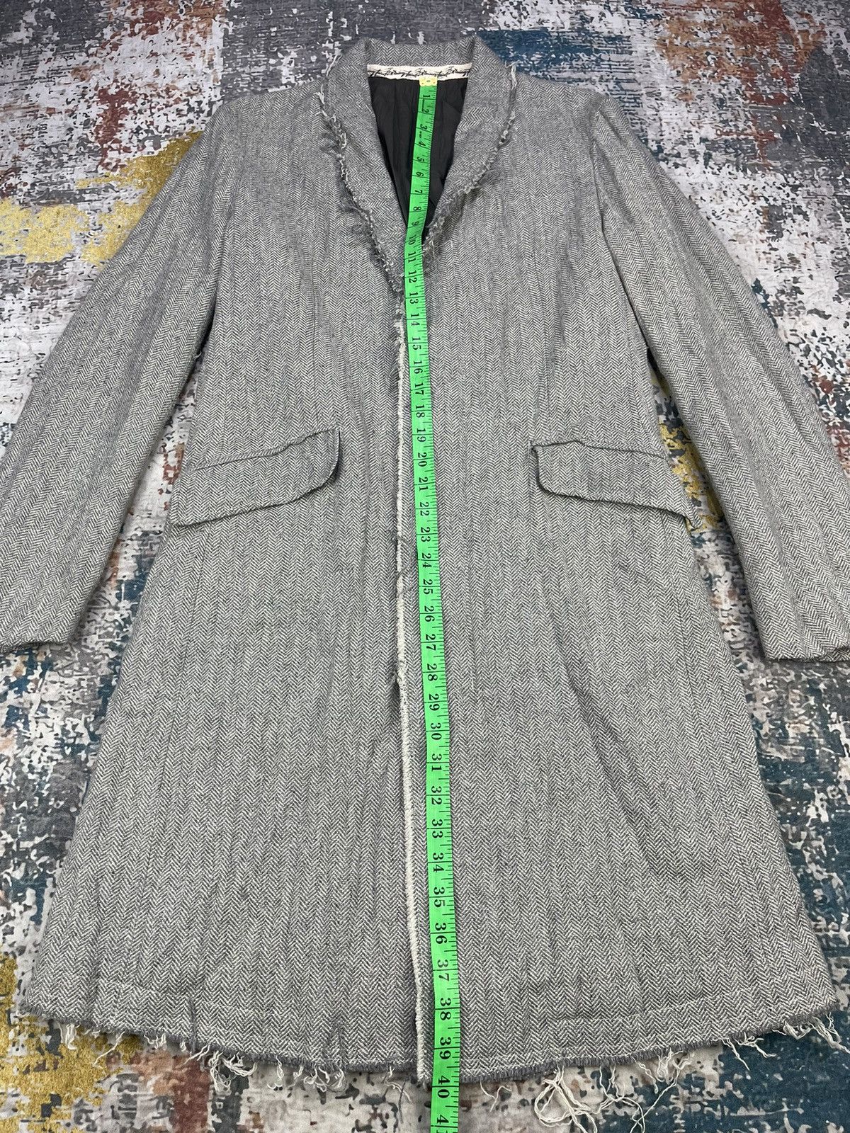 Tornado Mart Tornado Mart Frayed Edge Herringbone Coat Size US S / EU 44-46 / 1 - 23 Thumbnail