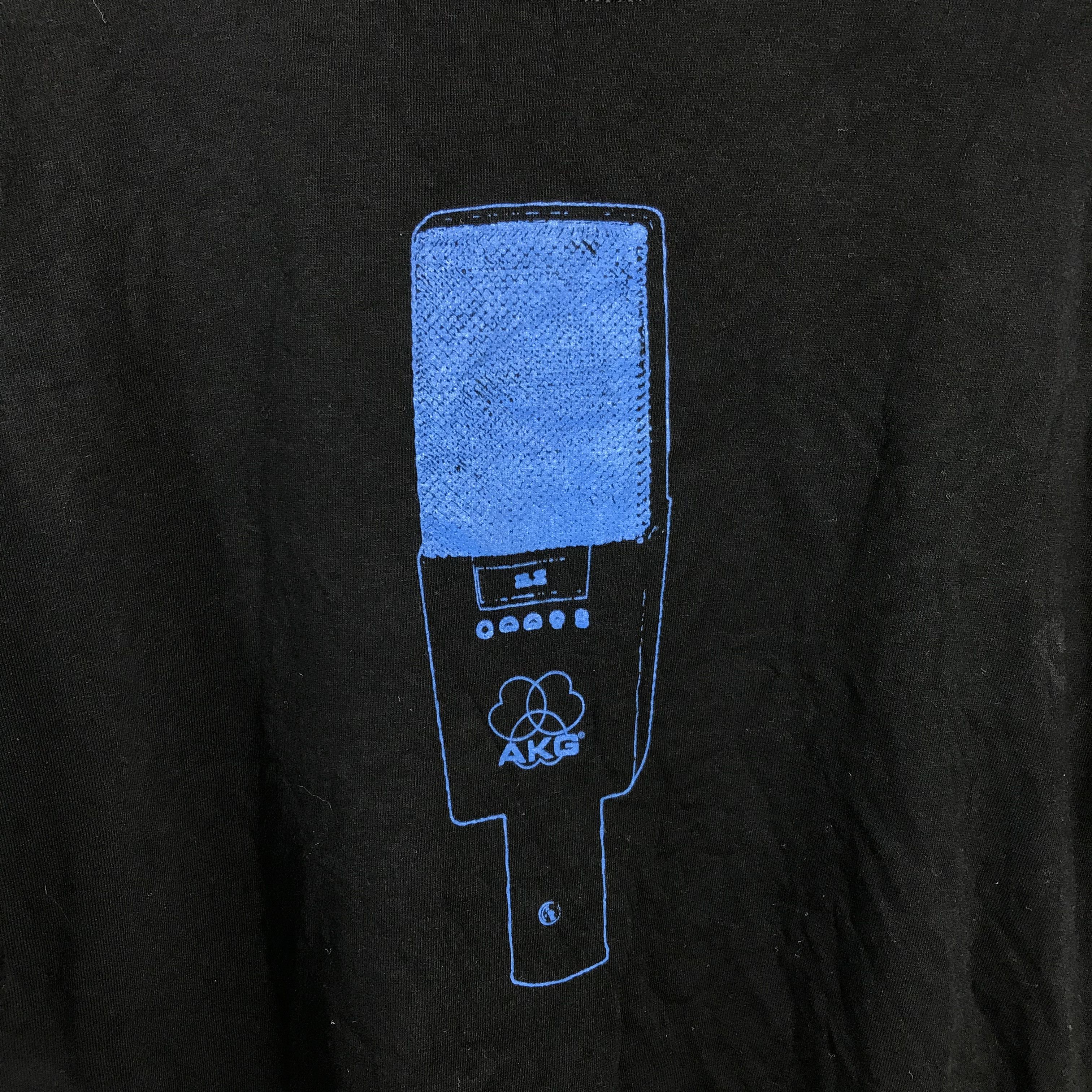 Vintage Vintage 2000's AKG Microphones Sound Black T-Shirt Size US XL / EU 56 / 4 - 4 Thumbnail