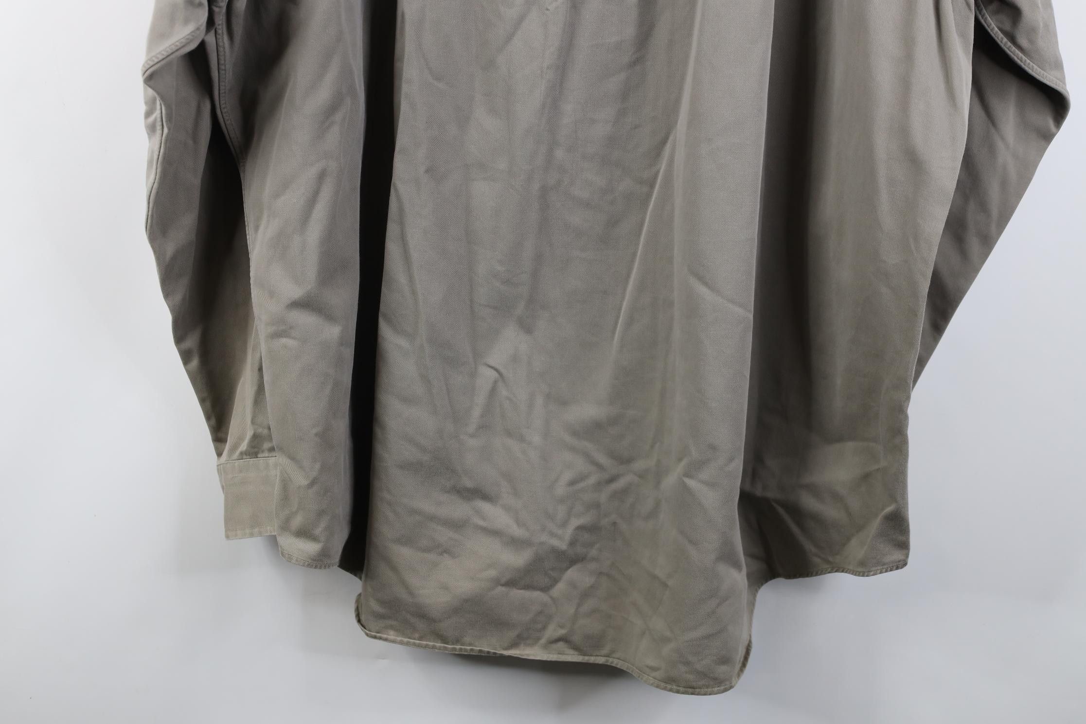 Polo Ralph Lauren Vintage 90s Ralph Lauren Button Down Shirt Gray Cotton Size US XXL / EU 58 / 5 - 11 Thumbnail