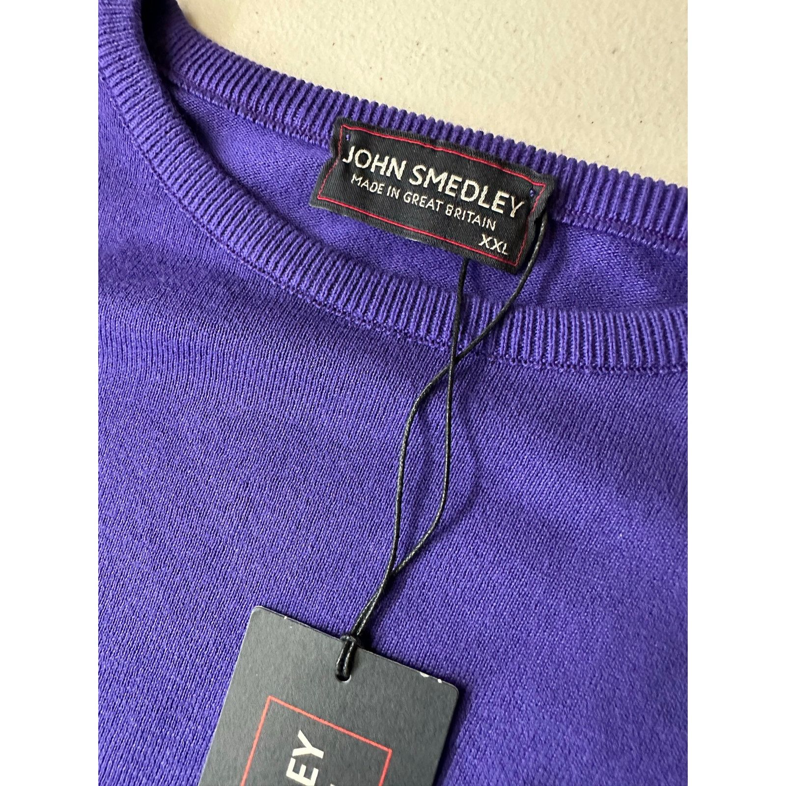 John Smedley NWT John Smedley XXL Crew Neck Sweater Purple Fine Knit Size US XXL / EU 58 / 5 - 2 Thumbnail