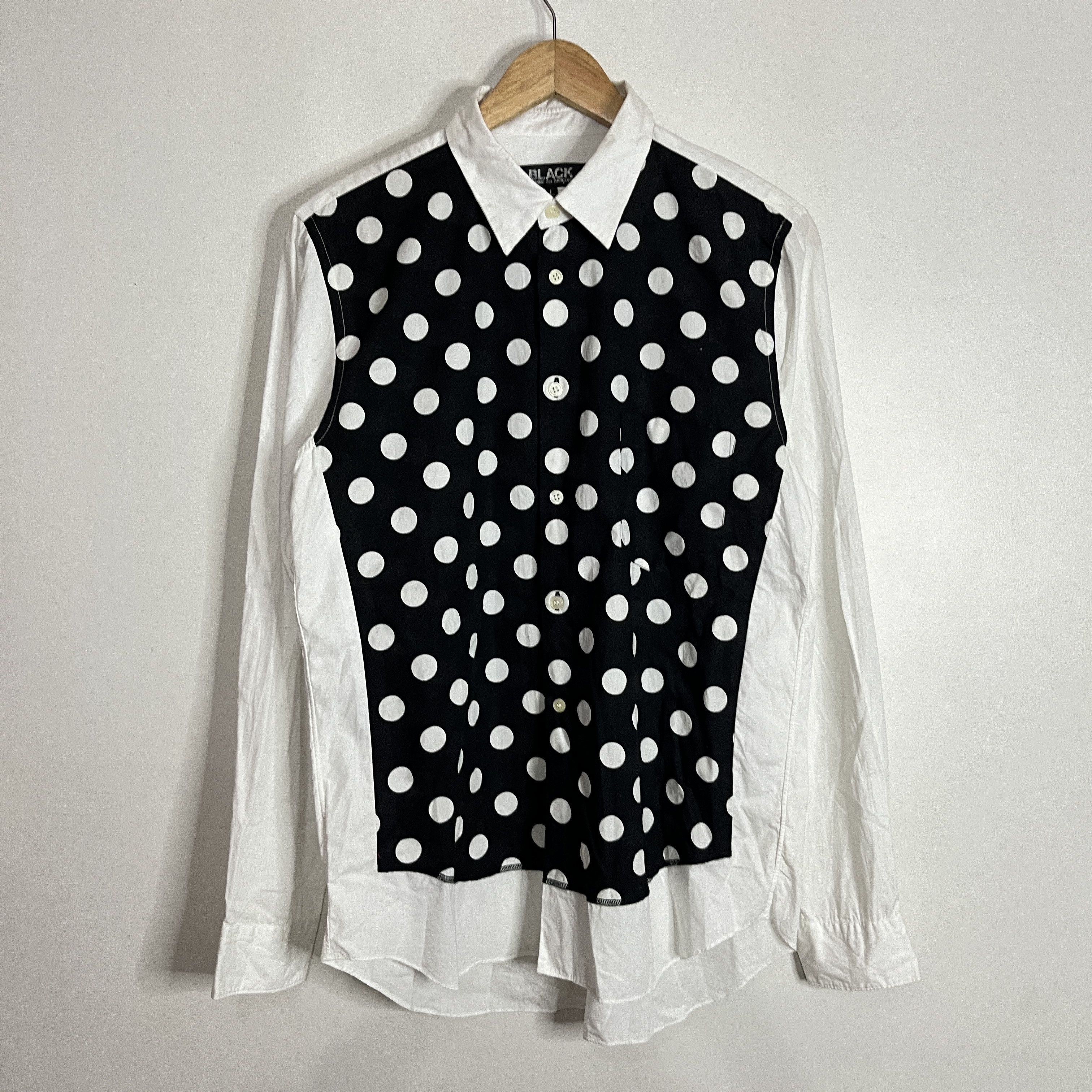 Comme des Garcons Black Comme des Garcons Black Polka-dot Button-up Longsleeves Size US M / EU 48-50 / 2 - 1 Thumbnail