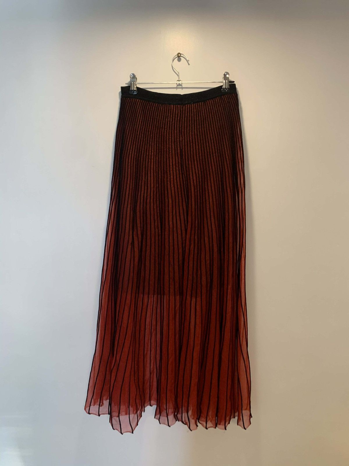 Balenciaga Balenciaga Pleated Logo Maxi Skirt Size 28" / US 6 / IT 42 - 5 Thumbnail