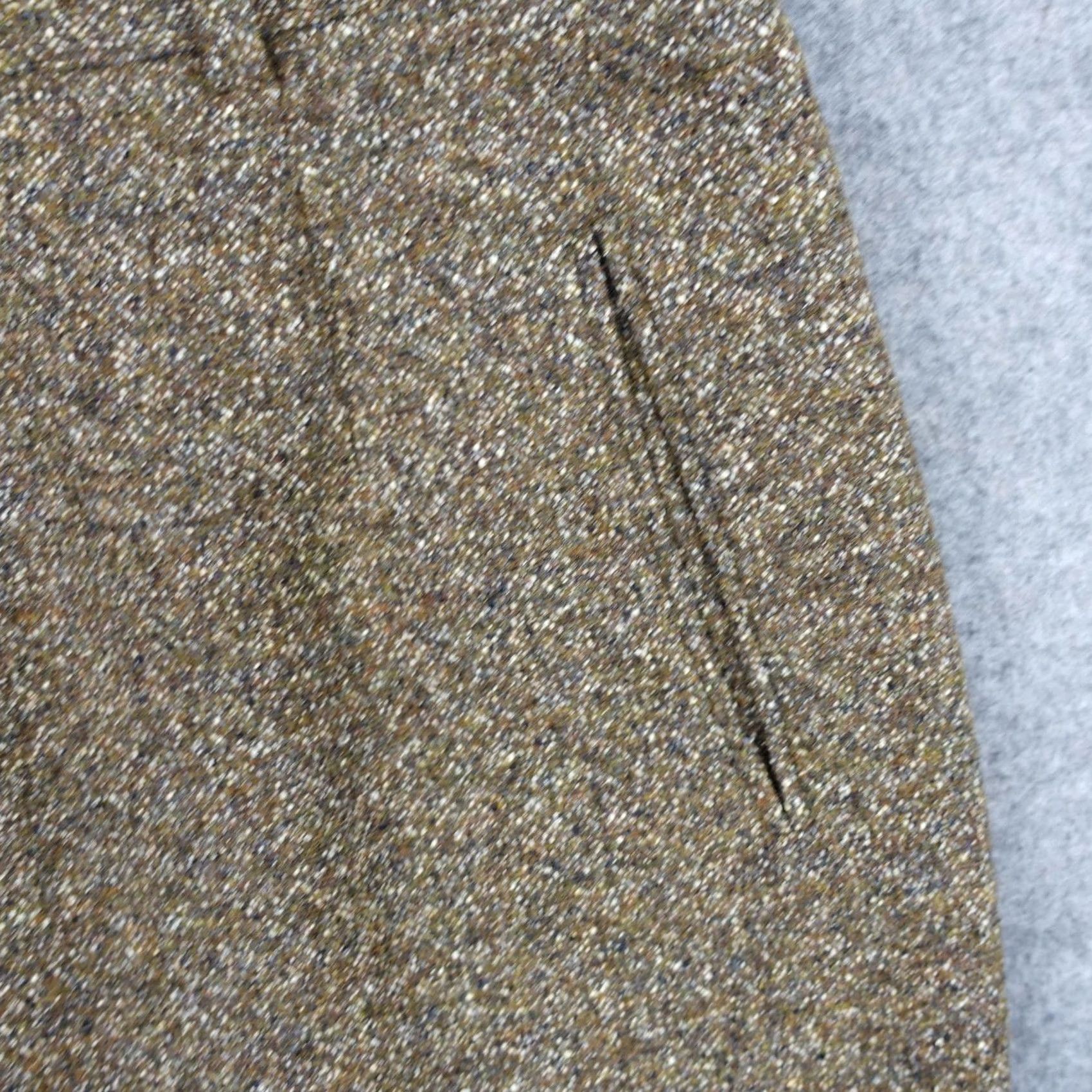 Banana Republic VINTAGE Banana Republic Womens 12 Brown Wool Silk Tweed Lined Pencil Skirt Size 34" / US 12 / IT 48 - 3 Thumbnail