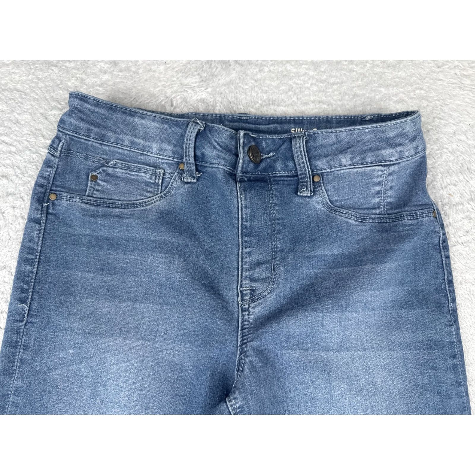 Vintage Laurie Felt Jeans Womens XS Blue Denim Silky Capri Vital Stretch Technology Size 26" / US 2 / IT 38 - 4 Thumbnail