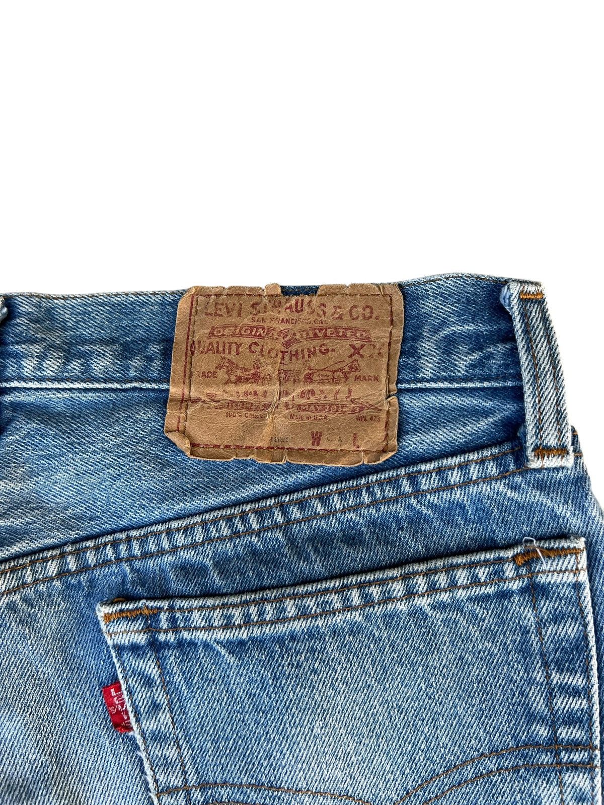 Levi's Vintage 80s Levi’s 501 Ripped Distressed Denim Jeans Size US 30 / EU 46 - 20 Thumbnail
