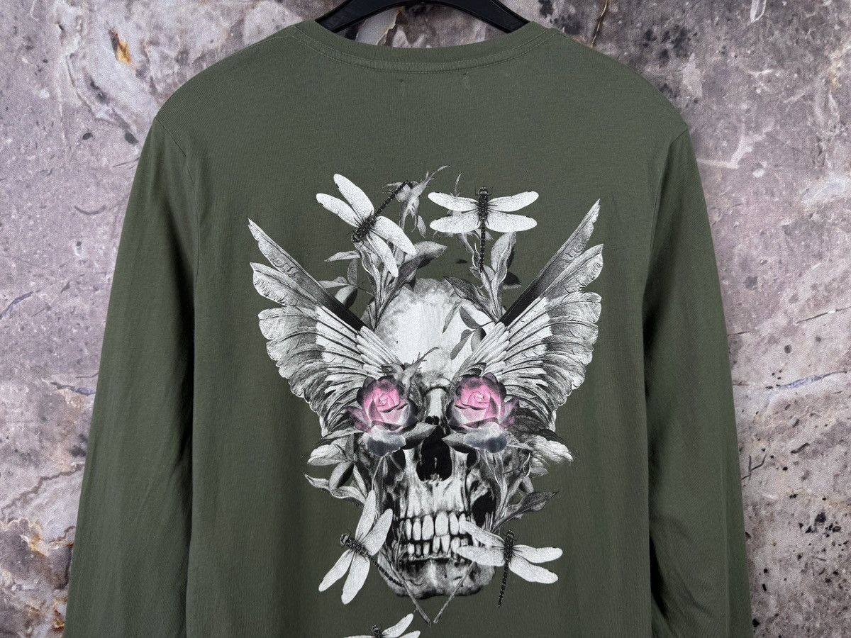 True Religion Religion Long Sleeve T-Shirt Graphic Skull Dragonfly Green Size US XL / EU 56 / 4 - 11 Thumbnail
