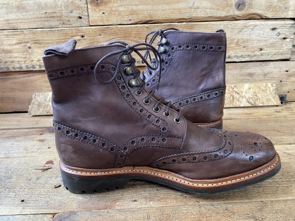 Grenson Grenson brown leather brouges boots uk sz 9 G Us 10 Size US 10 / EU 43 - 14 Thumbnail