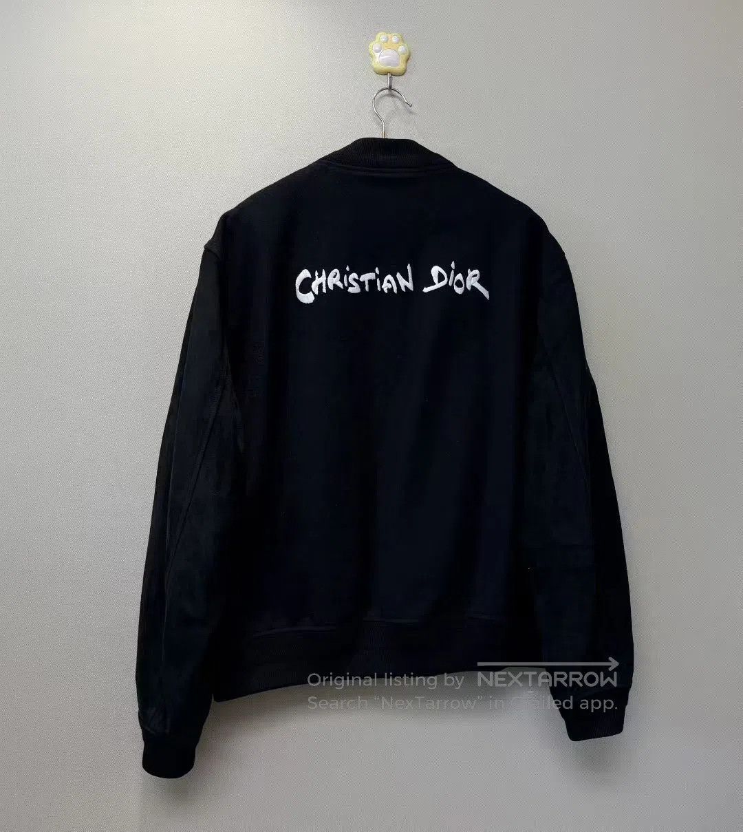 Dior Dior Black Lettering Suede Sleeve Baseball Jacket| Size US XL / EU 56 / 4 - 4 Thumbnail