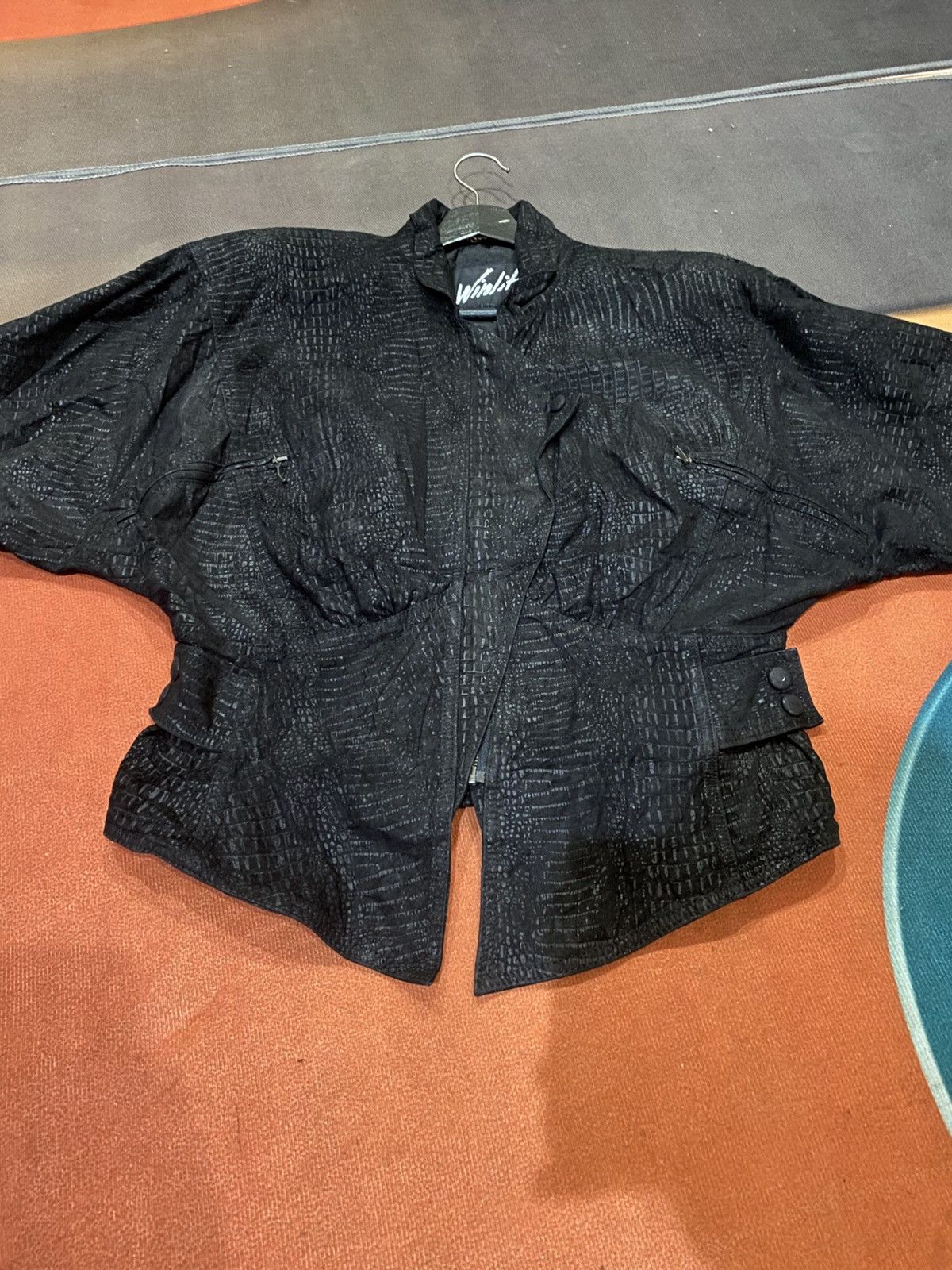Other Vintage Winlit Genuine Leather Black Embossed Pattern Jacket Size US M / EU 48-50 / 2 - 18 Thumbnail