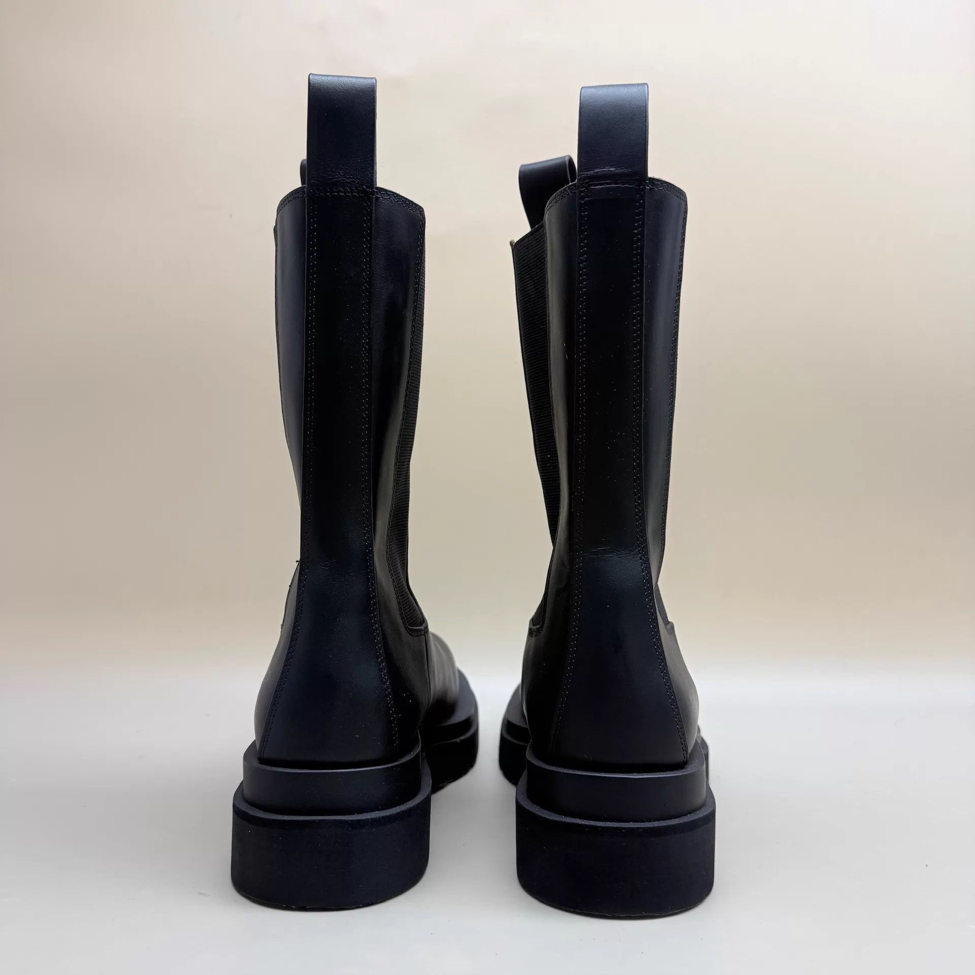 Bottega Veneta Bottega Veneta Black Mid-Calf Thick-Soled Boots Size 38 Size US 7.5 / IT 37.5 - 3 Thumbnail
