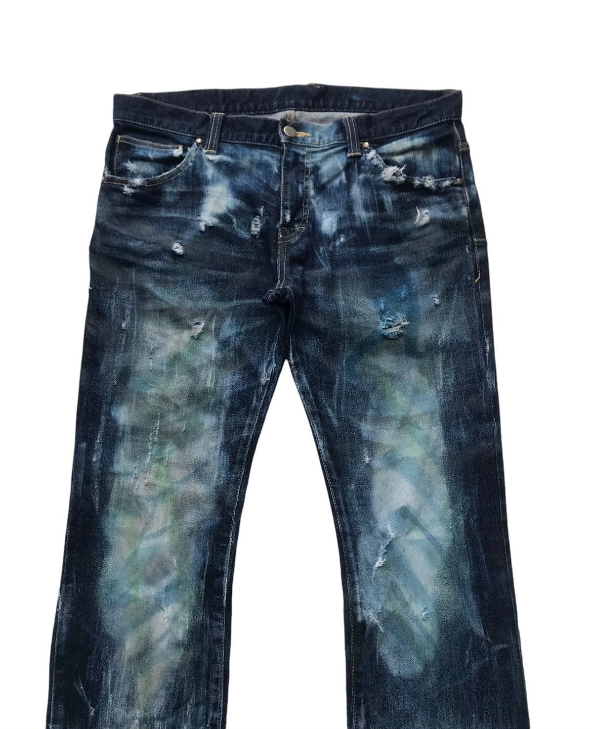 If Six Was Nine Tornado Mart Japan Bleached Distressed Denim Size US 34 / EU 50 - 2 Thumbnail