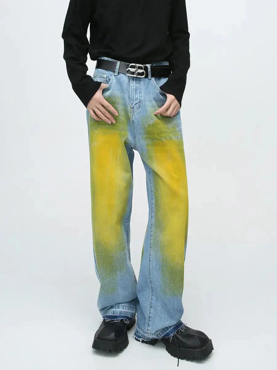 Japanese Brand Retro loose high street straight leg jeans Size US 32 / EU 48 - 6 Thumbnail