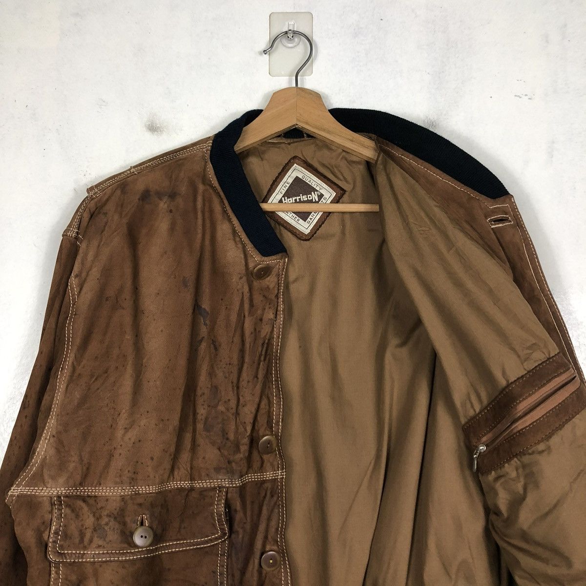 Japanese Brand 📌VINTAGE BIKER LEATHER JACKET HARRISON ISSEY MIYAKE Size US M / EU 48-50 / 2 - 13 Thumbnail