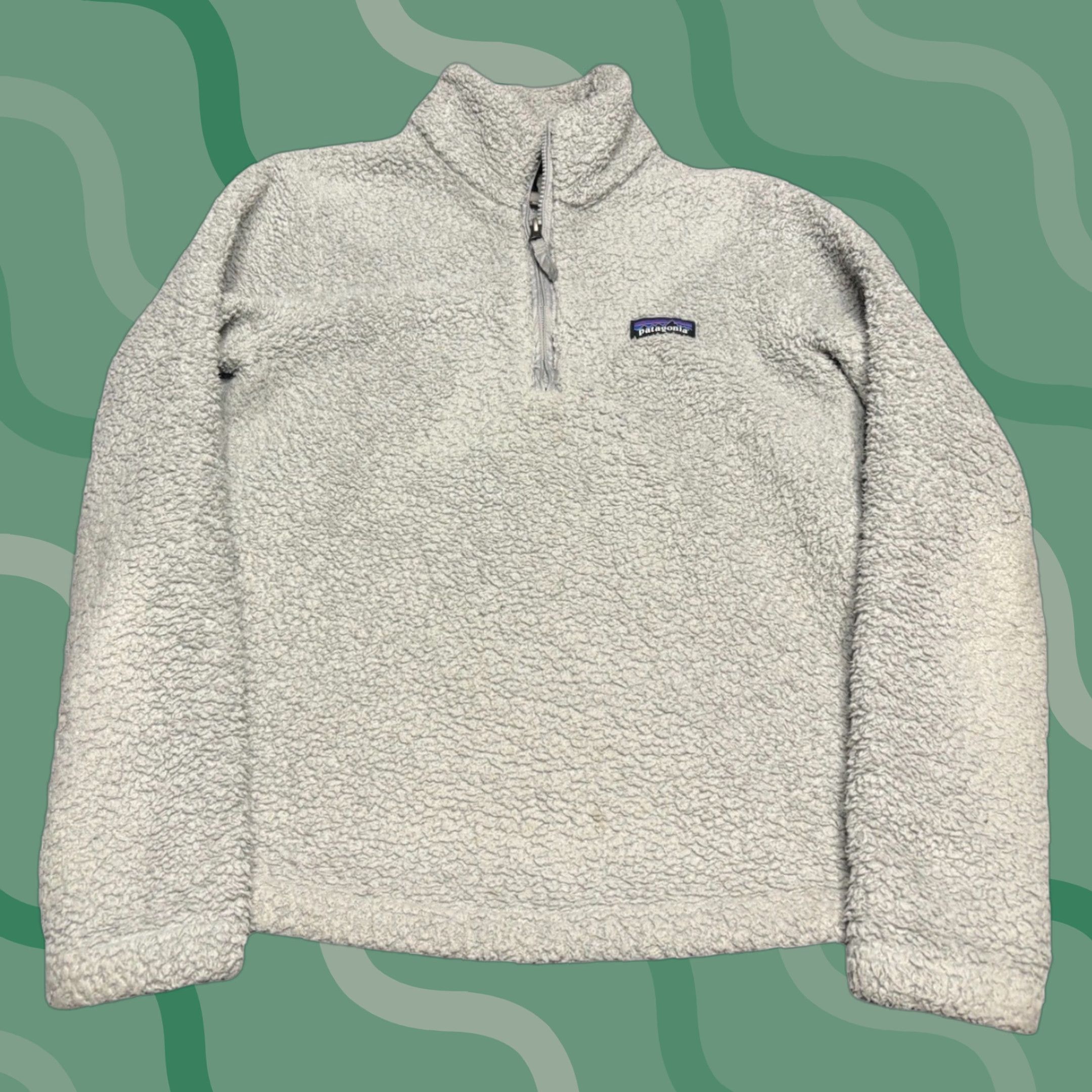 Patagonia VINTAGE Patagonia Sweater Womens M Gray 1/4 Zip Sherpa Fleece Pullover Jacket Sweater G5 Size M / US 6-8 / IT 42-44 - 1 Thumbnail