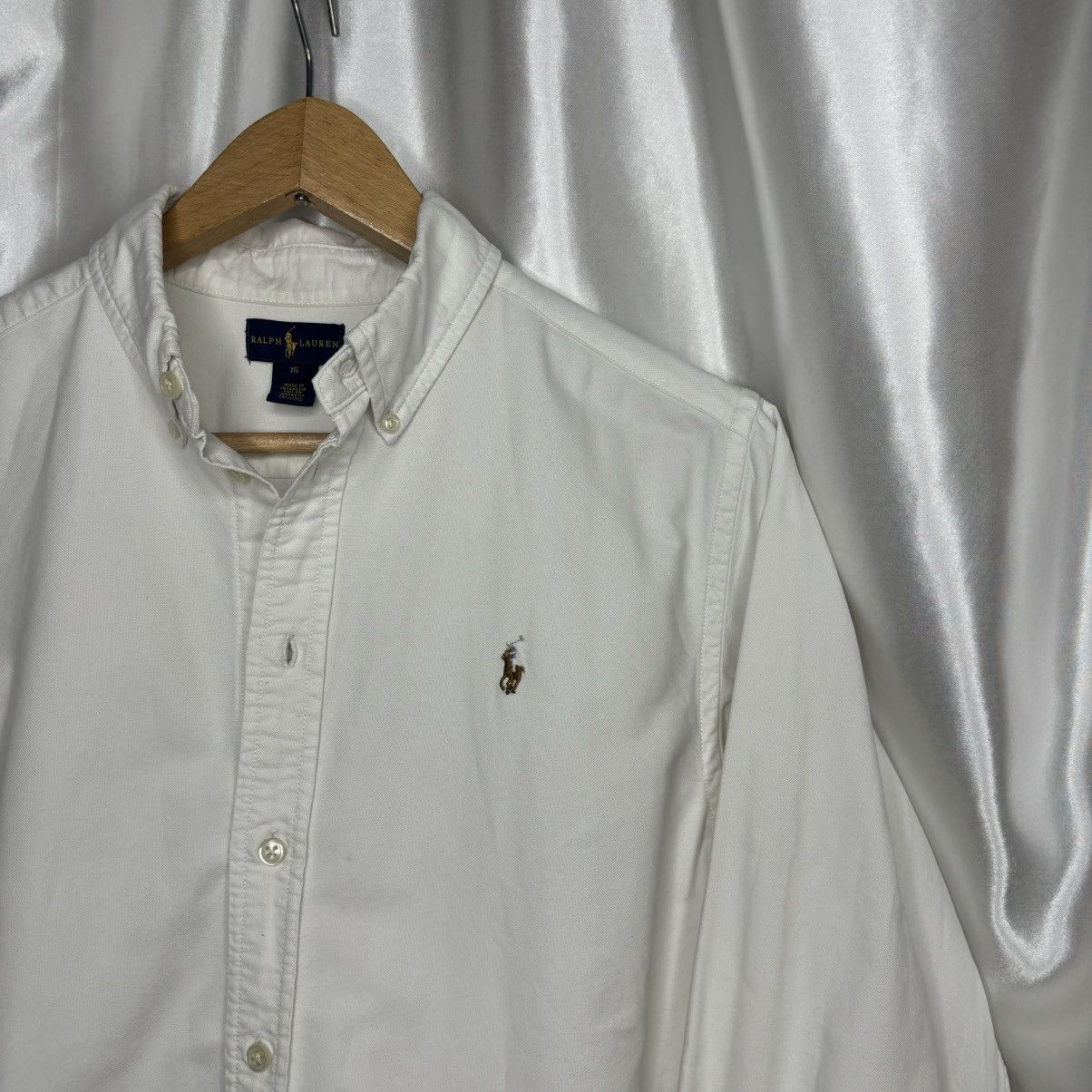 Polo Ralph Lauren × Ralph Lauren White basic button up shirt long sleeved Ralph Lauren Logo Size S / US 4 / IT 40 - 4 Thumbnail