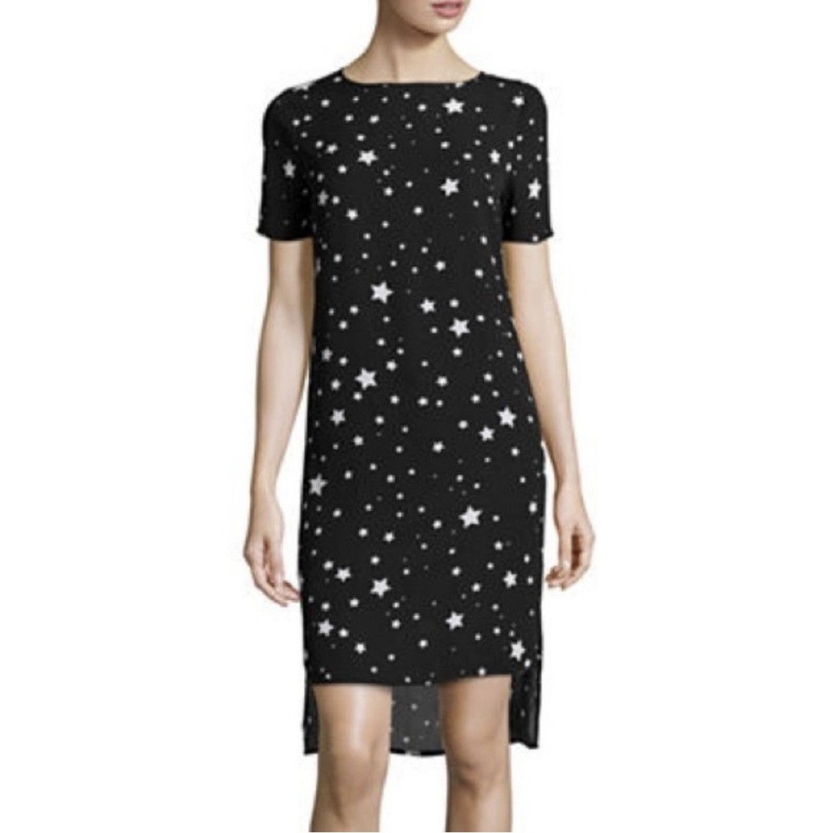 Other Star print asymmetrical hem sheer dress Size S / US 4 / IT 40 - 1 Thumbnail