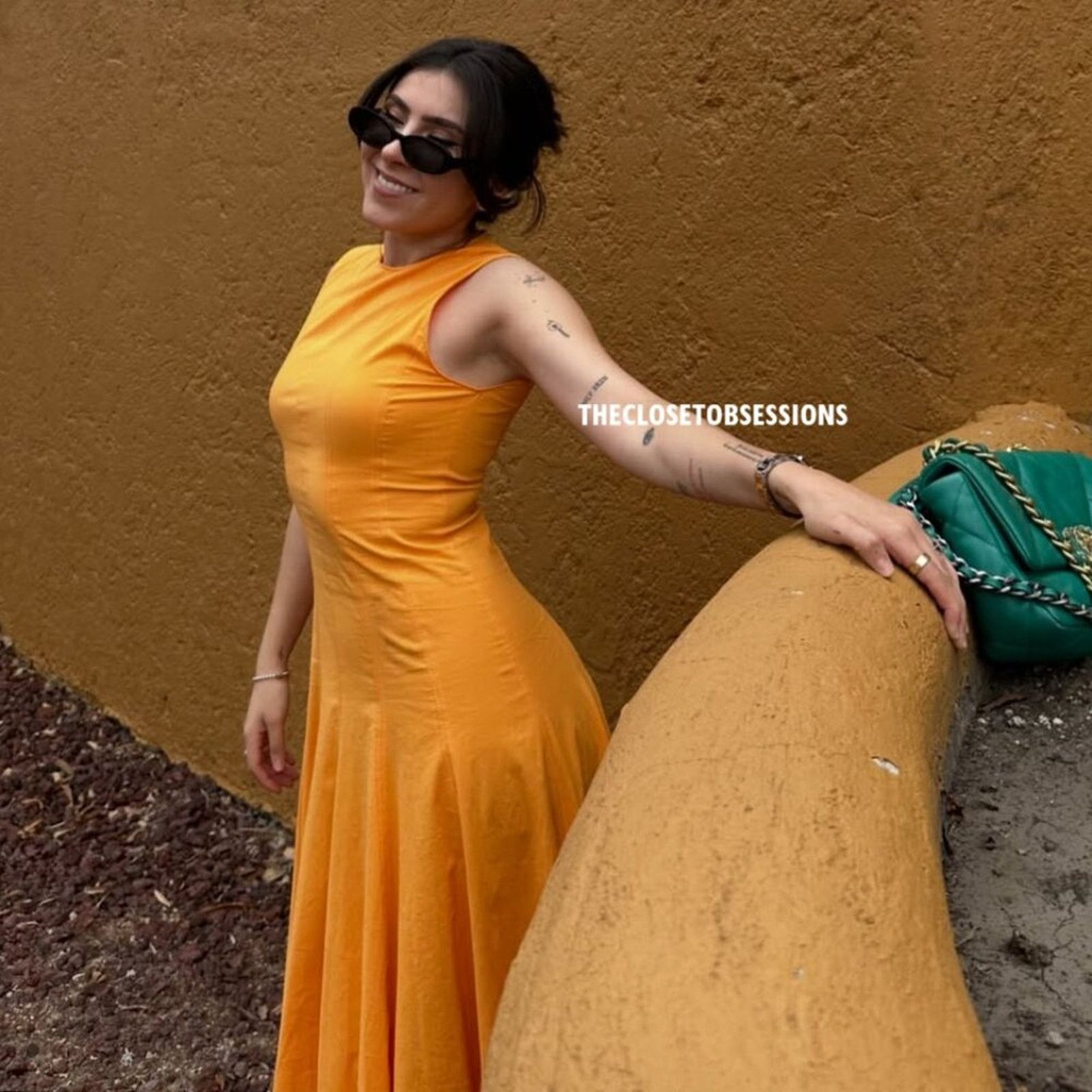 Zara ZARA BLOGGER FAVE!!! Cotton-Blend Midi Dress Size L / US 10 / IT 46 - 3 Thumbnail