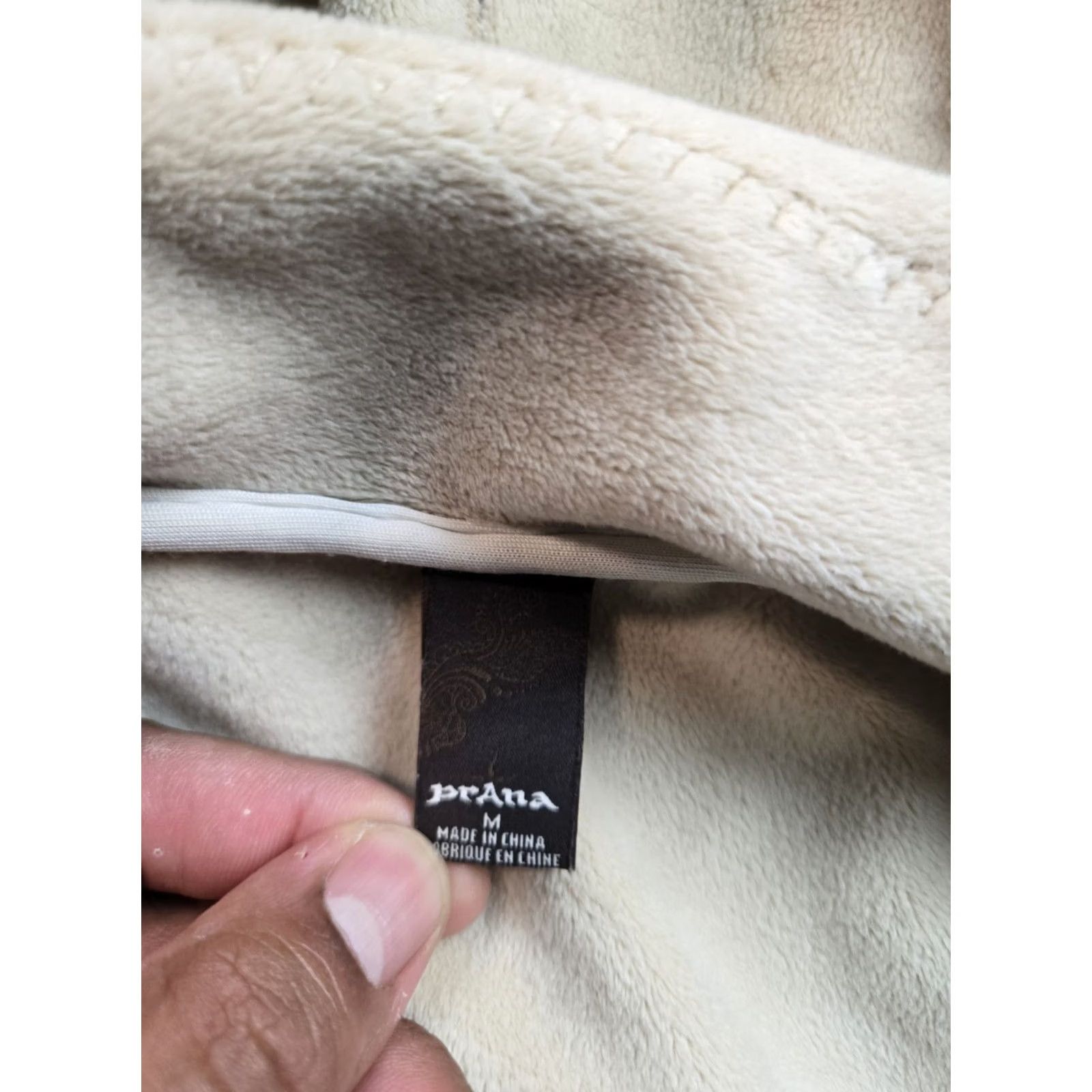 Prana prAna Bijou Jacket Womens Medium Brown Fleece Lined Wool Blend Hooded Full Zip Jacket/Mid-Length Wool Blend Hoodie Full Zip Mens Womens Girls? Size M / US 6-8 / IT 42-44 - 5 Thumbnail