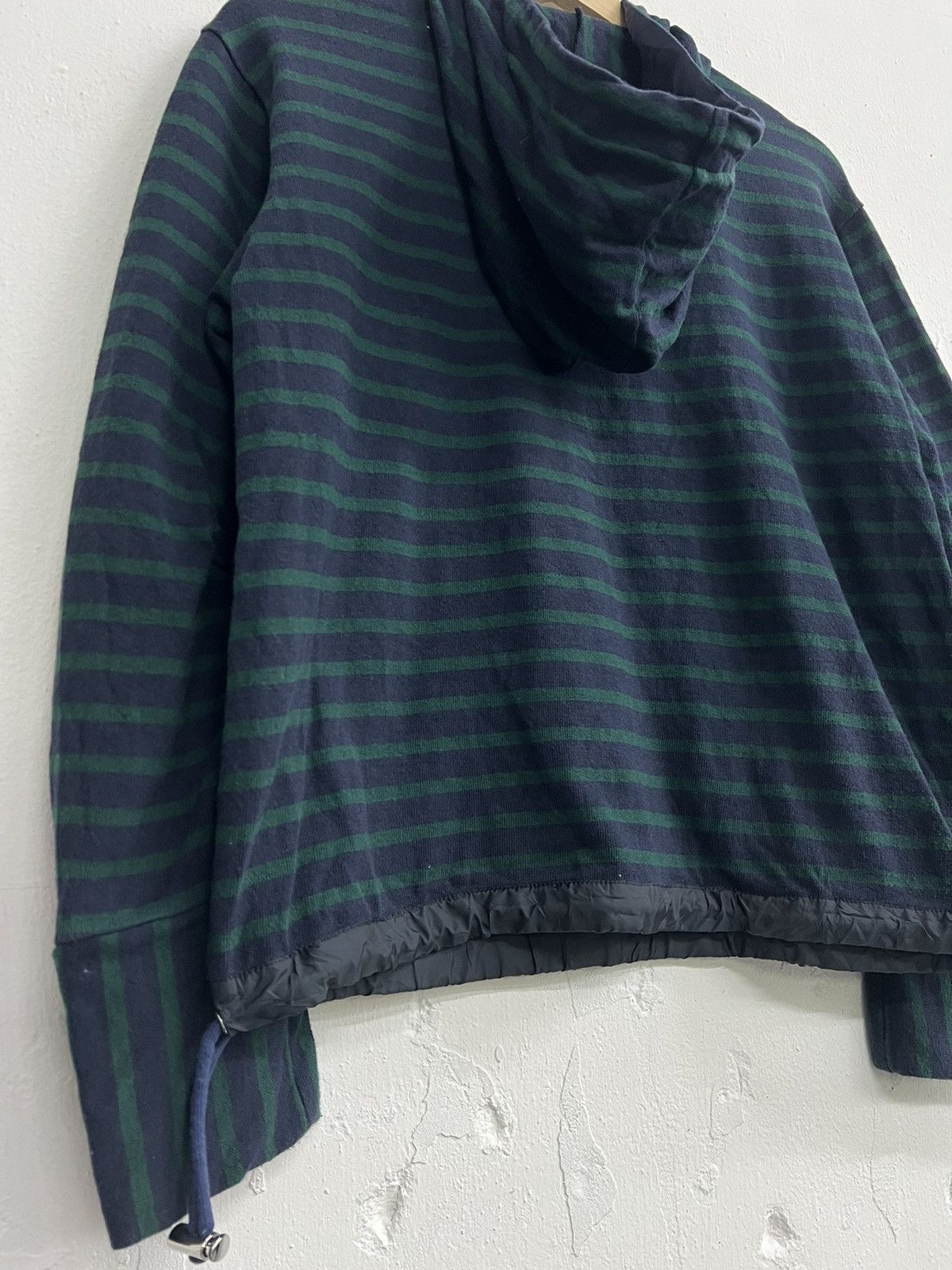 Sacai SACAI HALFZIP STRIPED HOODIE Size US M / EU 48-50 / 2 - 13 Thumbnail