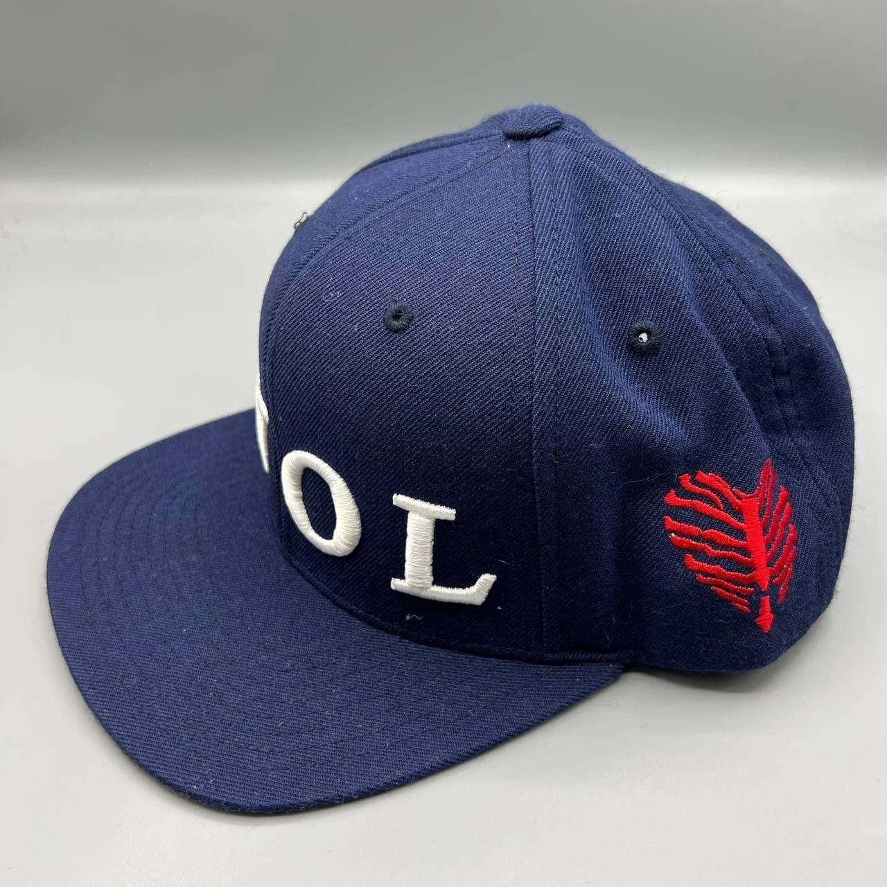 Yupong Evol Hat Men Navy Green Embroidered Yupoong Snap Back Cap Size ONE SIZE - 3 Thumbnail