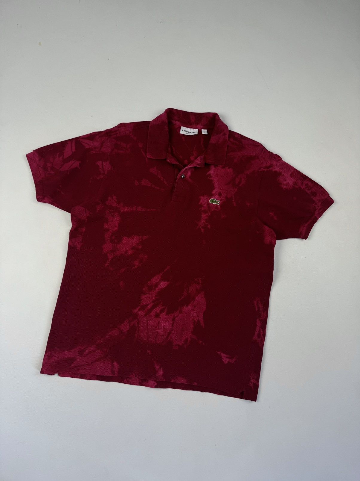 Lacoste LACOSTE Tie Dye Red Short Sleeve Polo Shirt Size US L / EU 52-54 / 3 - 2 Thumbnail