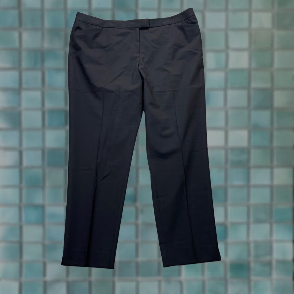 Vintage Lafayette 148 New York Pants Womens 18 Black Irving Virgin Wool Blend Stretch Dress Pants Size 28" / US 6 / IT 42 - 1 Thumbnail