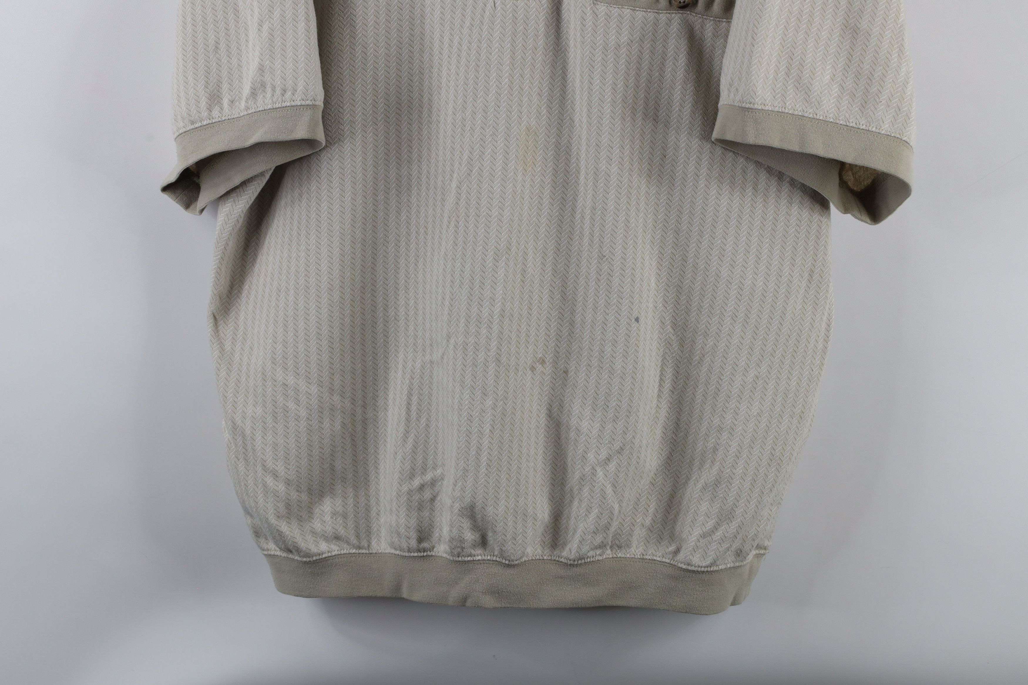 Vintage Vintage 90s Streetwear Herringbone Collared Pullover Polo Size US XL / EU 56 / 4 - 3 Thumbnail