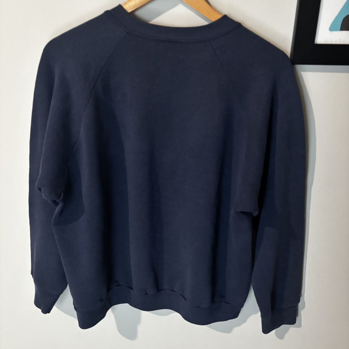 Vintage Vintage 1990s Smoked & Faded Black Crewneck Sweatshirt Size US L / EU 52-54 / 3 - 3 Thumbnail