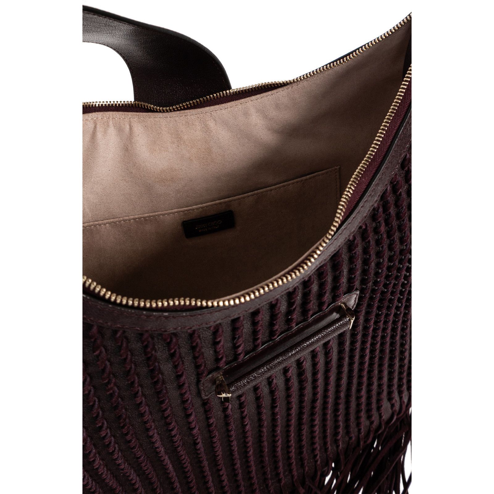 Jimmy Choo JIMMY CHOO Bar Medium Deep Merlot Hobo Shoulder Bag New & Au Size ONE SIZE - 4 Thumbnail