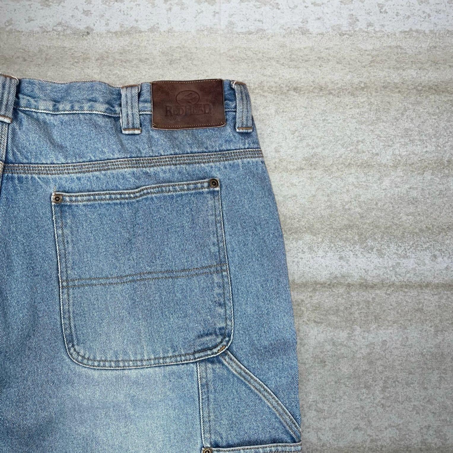 Redhead Vintage 90s RedHead Carpenter Jeans 40x30 Relaxed Light Wash Size US 40 / EU 56 - 3 Thumbnail