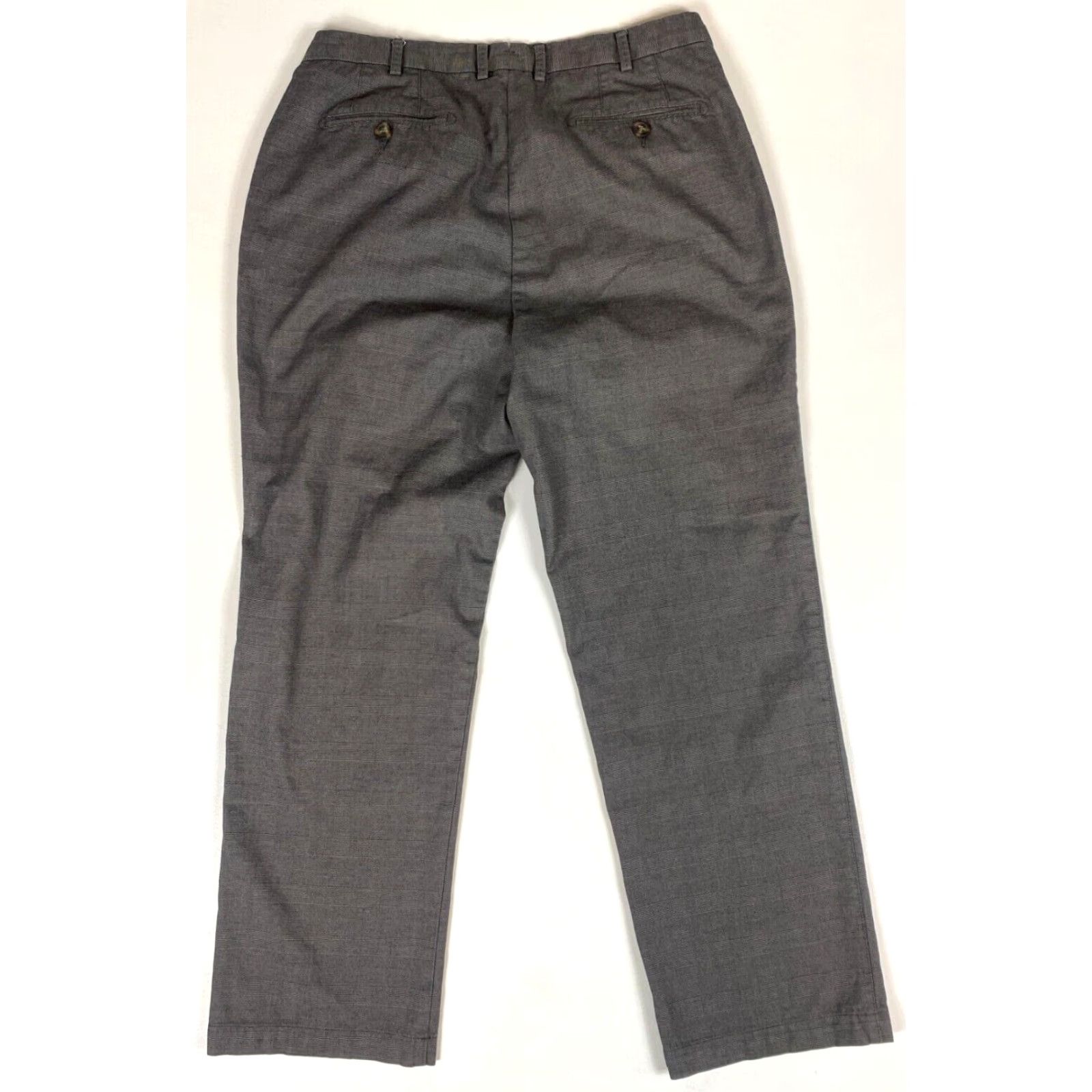 Peter Millar VINTAGE Peter Millar Men's Dress Pants Plaid Sz 35 Red Brown Cotton Flat Front Belt Loops 29 Inseam City Preppy Size US 35 - 2 Thumbnail