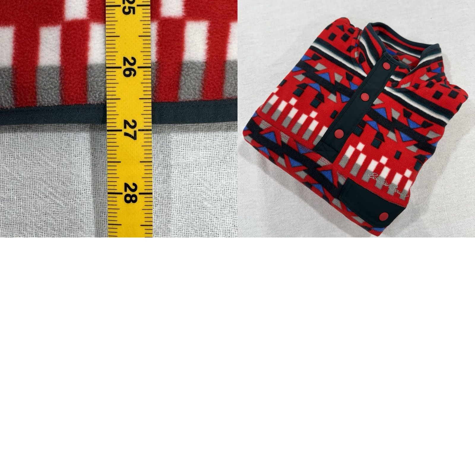 Eddie Bauer Eddie Bauer Sweater Geometric Pattern Mock Neck Pullover Red 1/4 Snap Men’s M Medium Pocket Aztec Outdoor Size US M / EU 48-50 / 2 - 8 Thumbnail