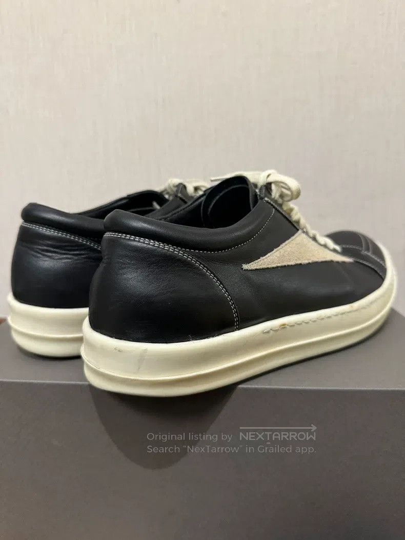 Rick Owens Rick Owens Mainline black and white cowhide low-top shoes Size US 12 / EU 45 - 3 Thumbnail