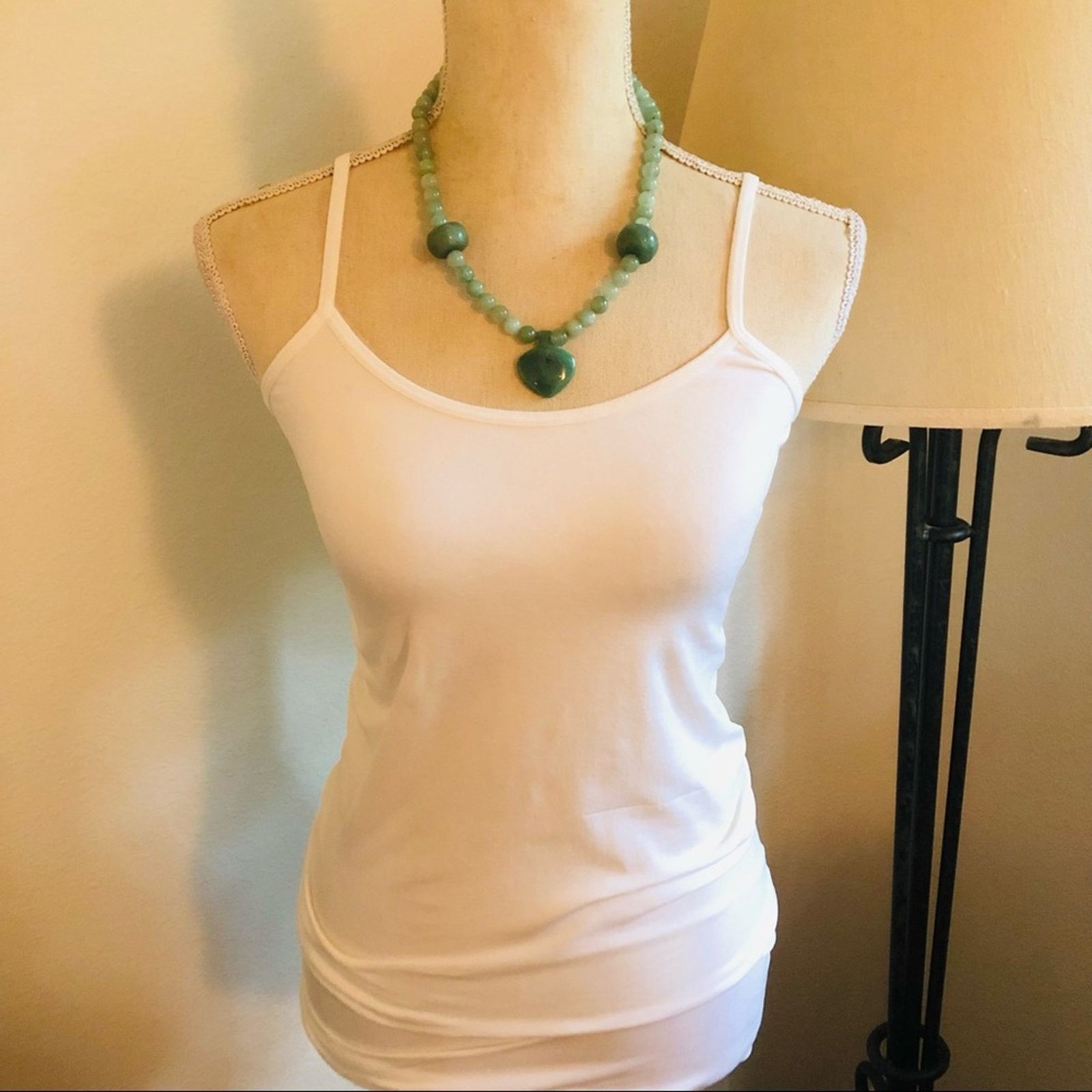 Jewelry Vintage hand crafted green aventurine necklace Size ONE SIZE - 5 Thumbnail