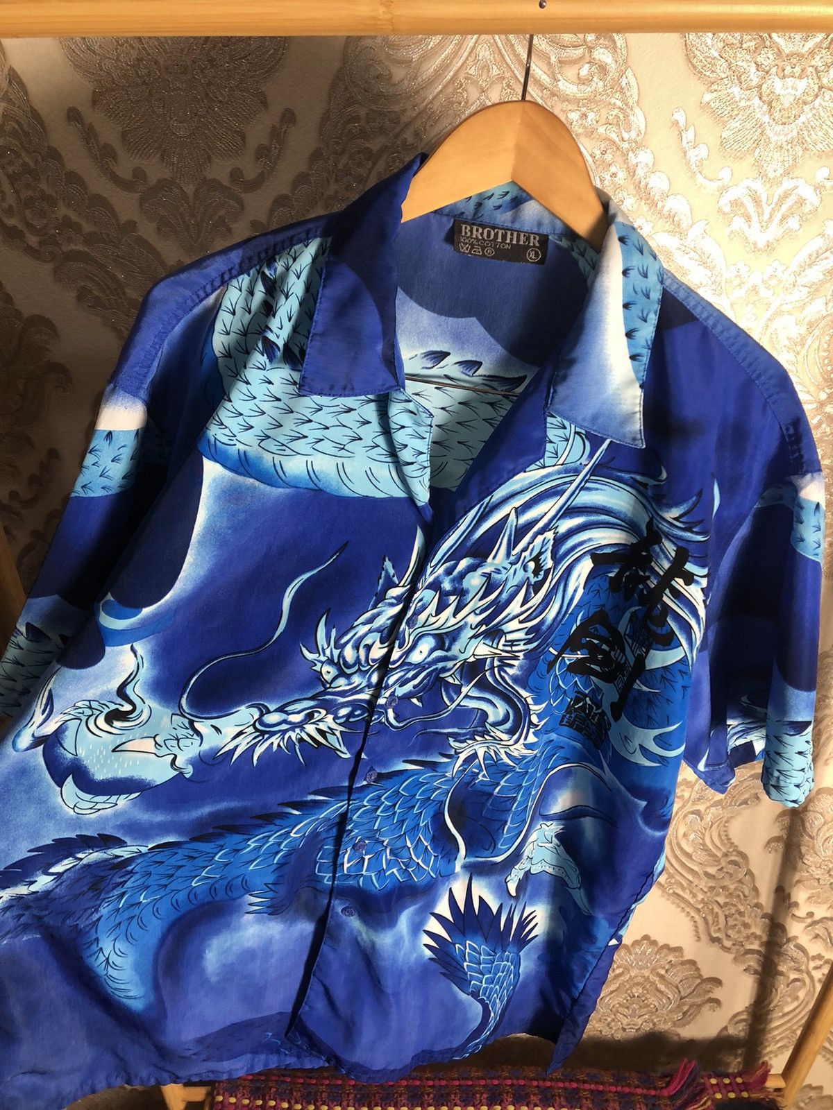 Japanese Brand VINTAGE DRAGONS DESIGNER JAPAN STYLE RETRO HAWAII Y2K 90s Size US XL / EU 56 / 4 - 2 Thumbnail